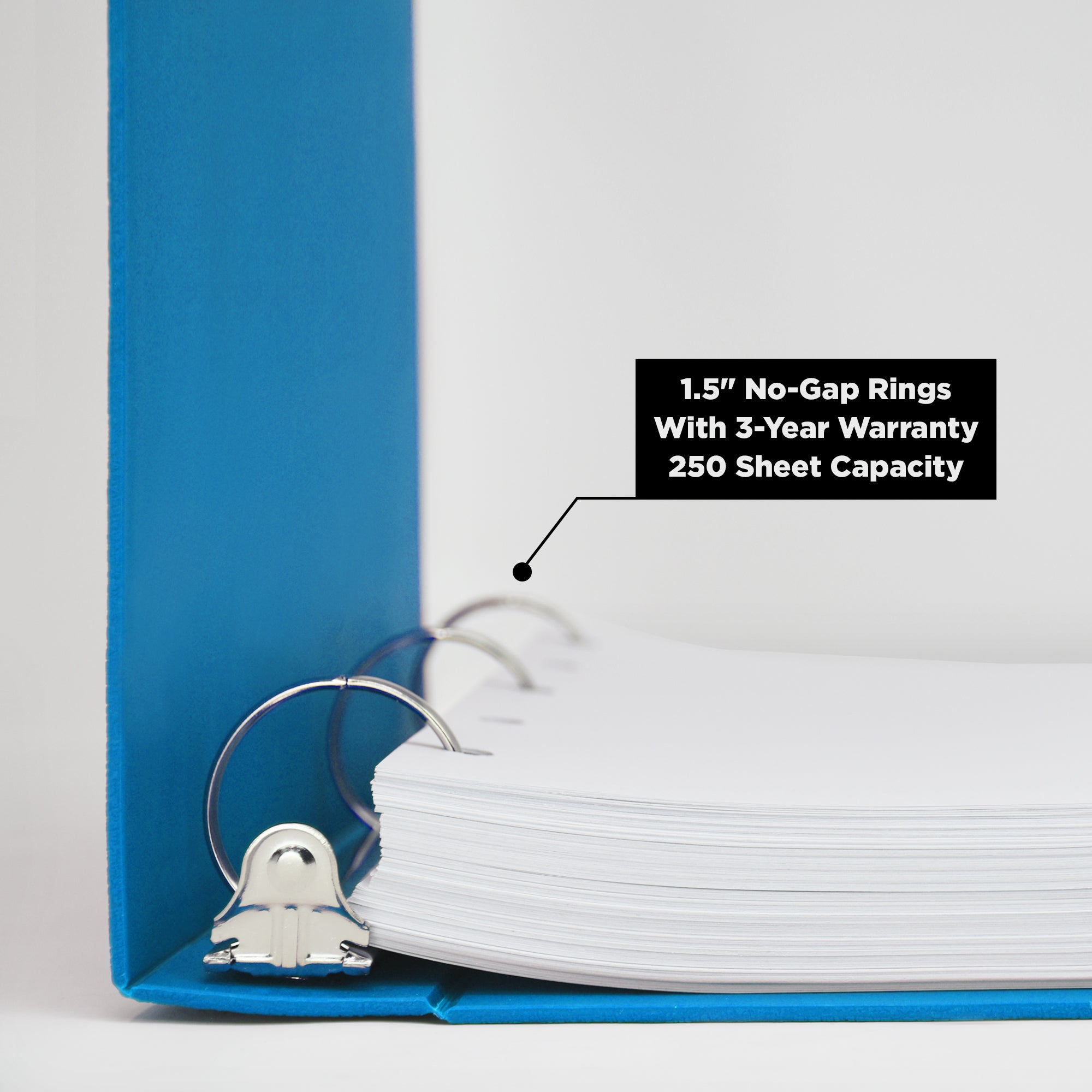 1.5 Inch Heavy Duty 3-Ring Binder for Medical Charting – Side Opening