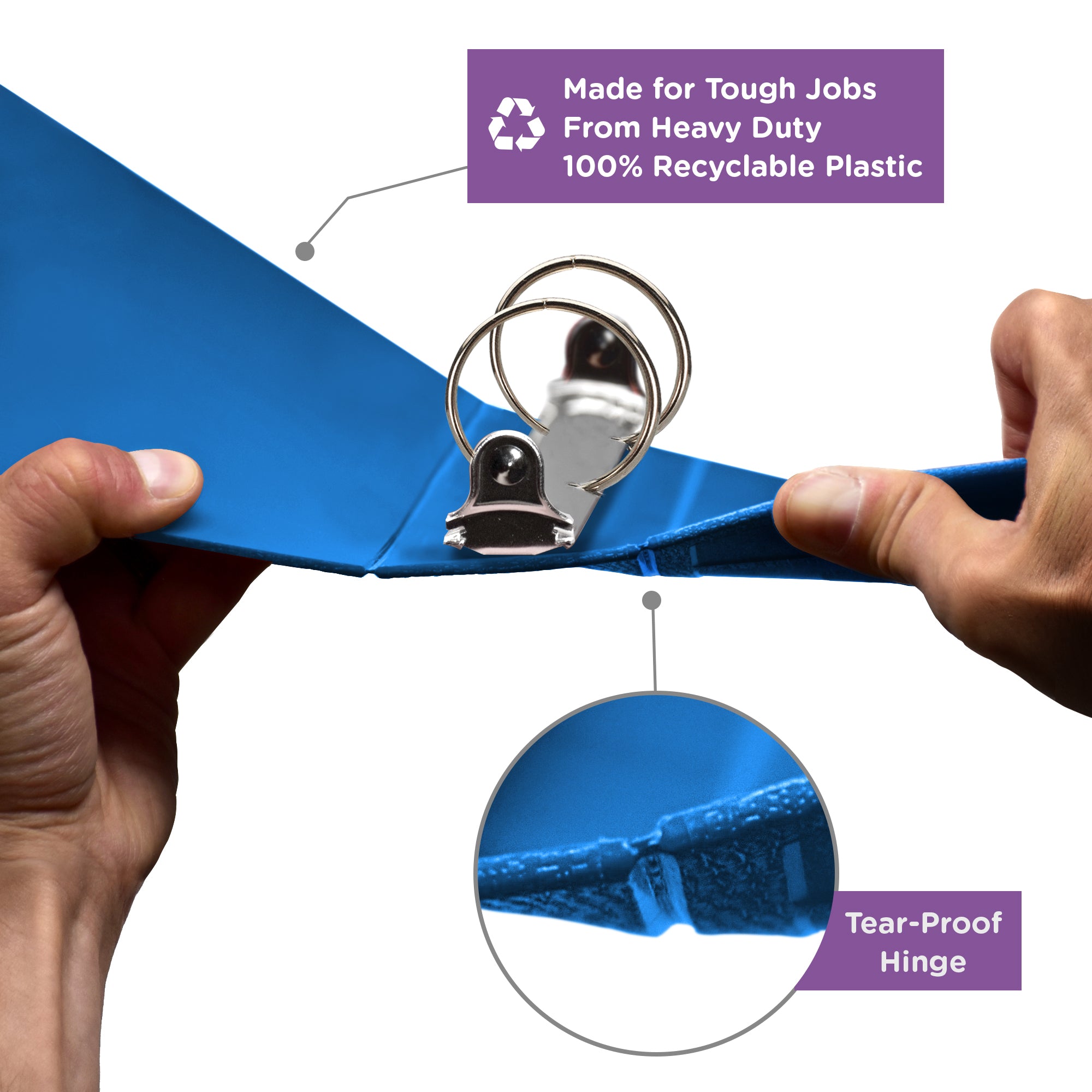 1.5-Inch Heavy Duty 2-Ring Binder for Medical Charting – Top Opening