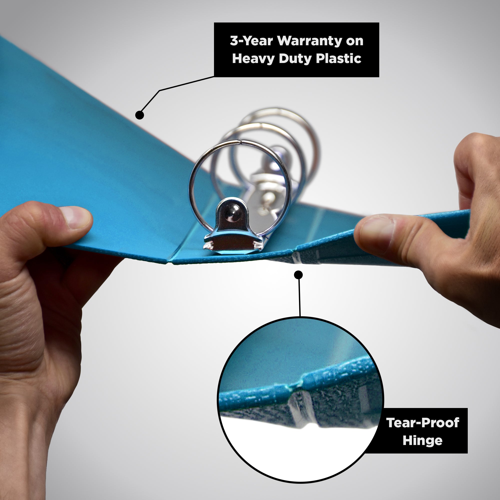 1.5-Inch Heavy Duty 3-Ring Binder for Medical Charting - Top Opening
