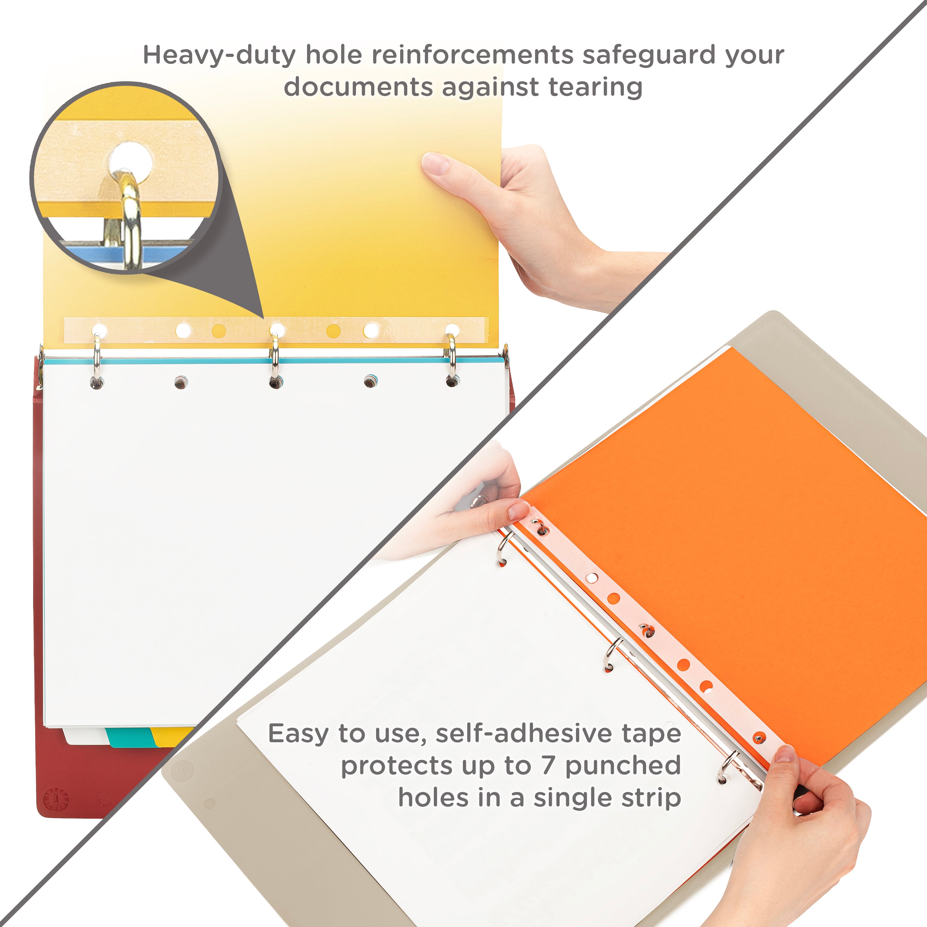Record Guard® Hole Punch Reinforcements, Side Hole, 1 Box