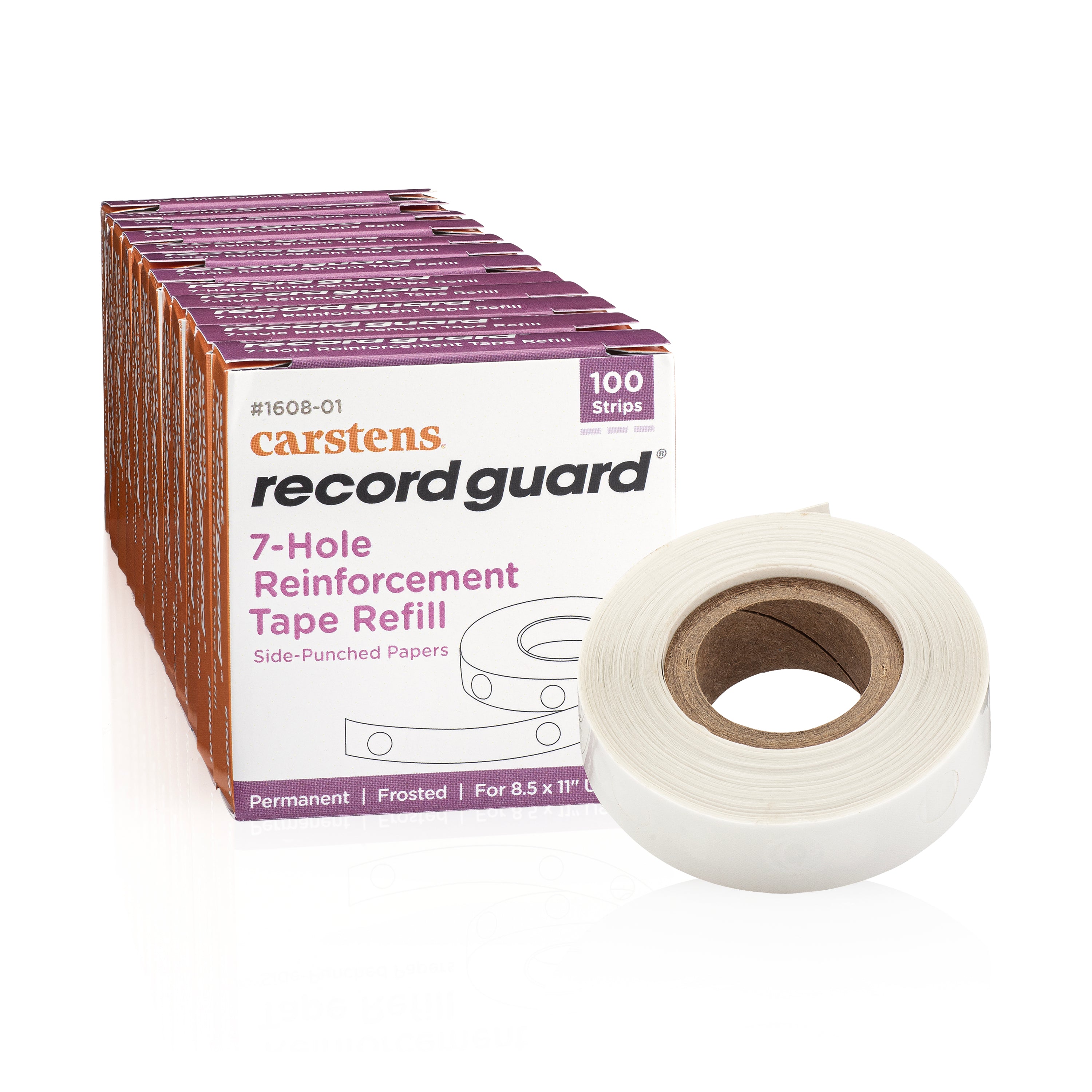 Record Guard® Hole Punch Reinforcements, Side Hole, Case of 12 Boxes