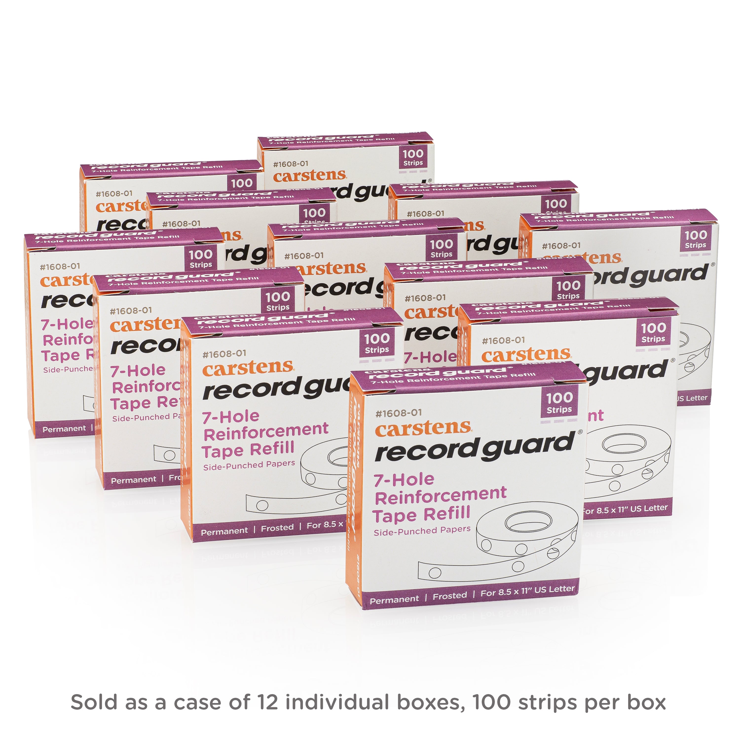 Record Guard® Hole Punch Reinforcements, Side Hole, Case of 12 Boxes