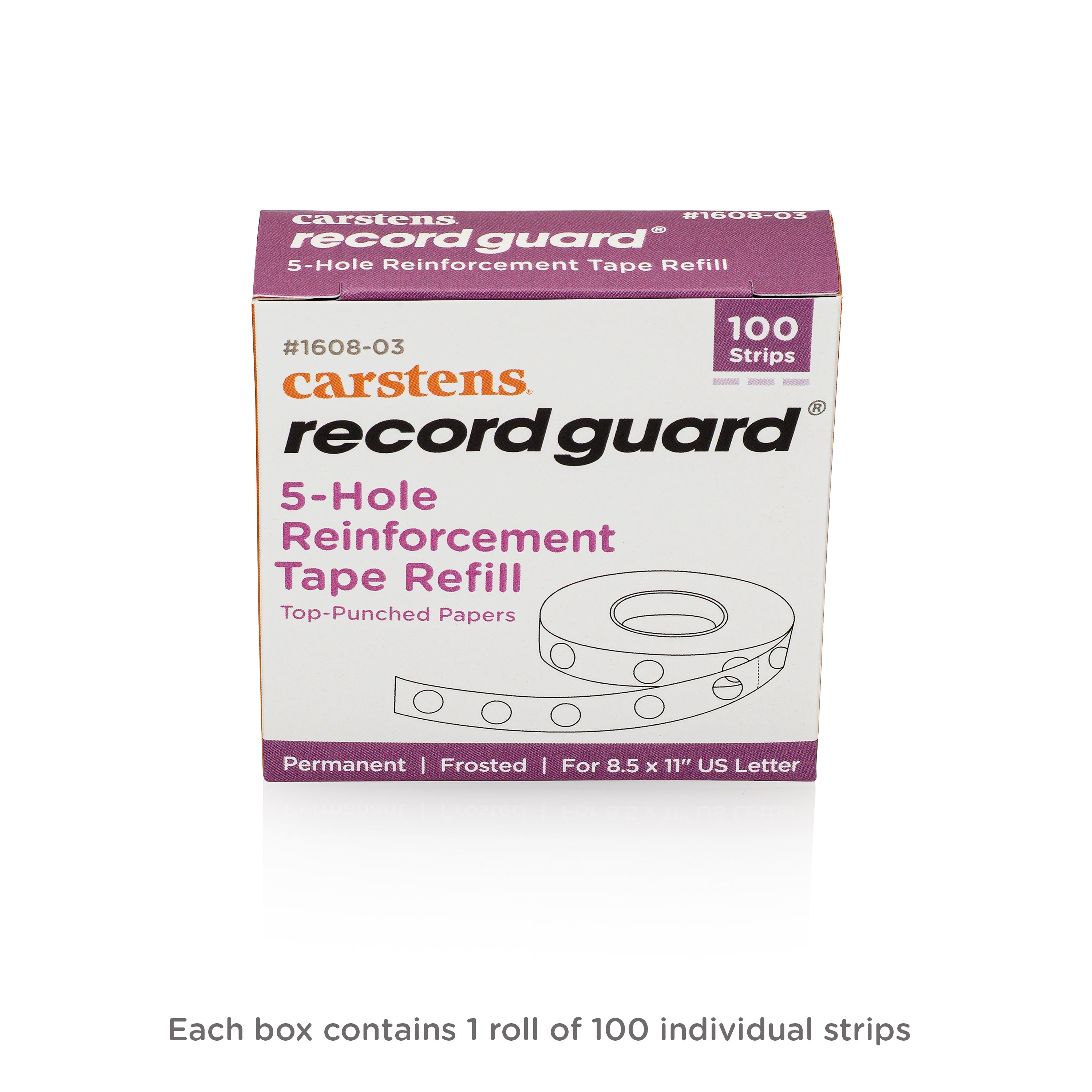 Record Guard® Hole Punch Reinforcements, Top Hole, 1 Box