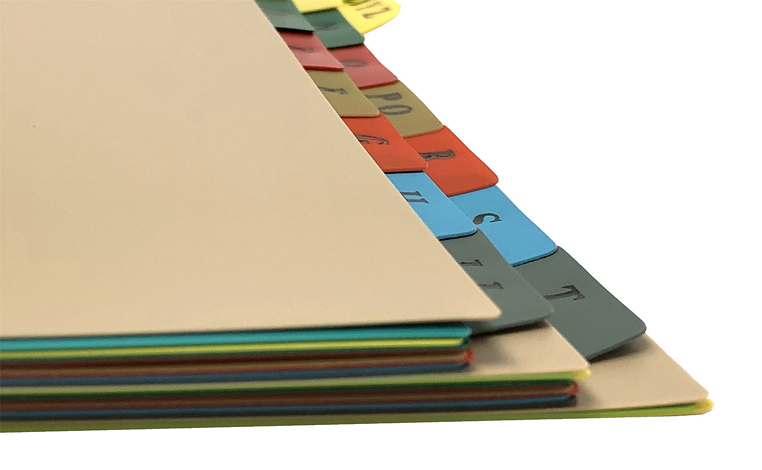 Heavy Duty Plastic Alphabet Divider Sets for Side Opening Binders