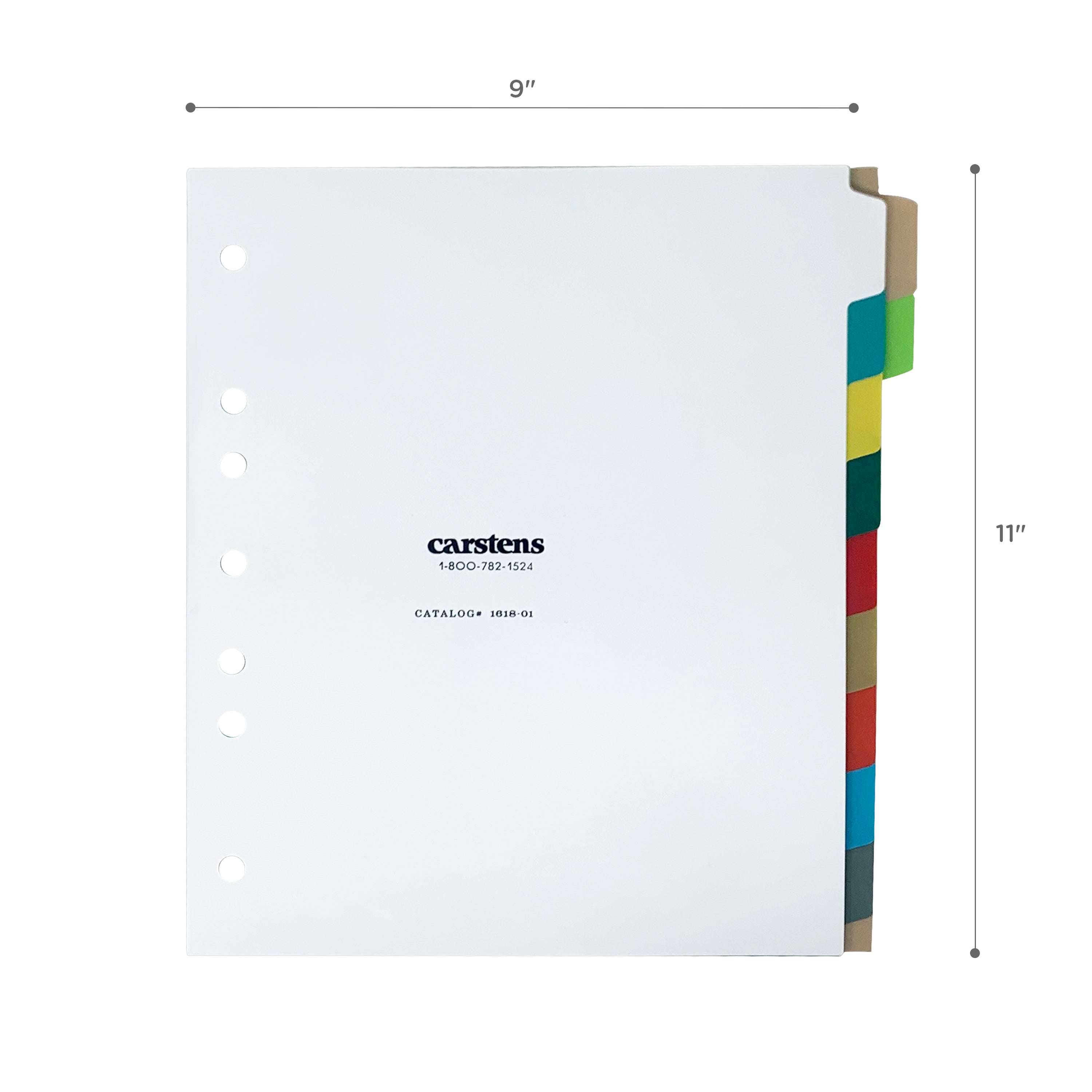 Heavy Duty Plastic Blank Divider Sets for Side Opening Binders, Multi-Color