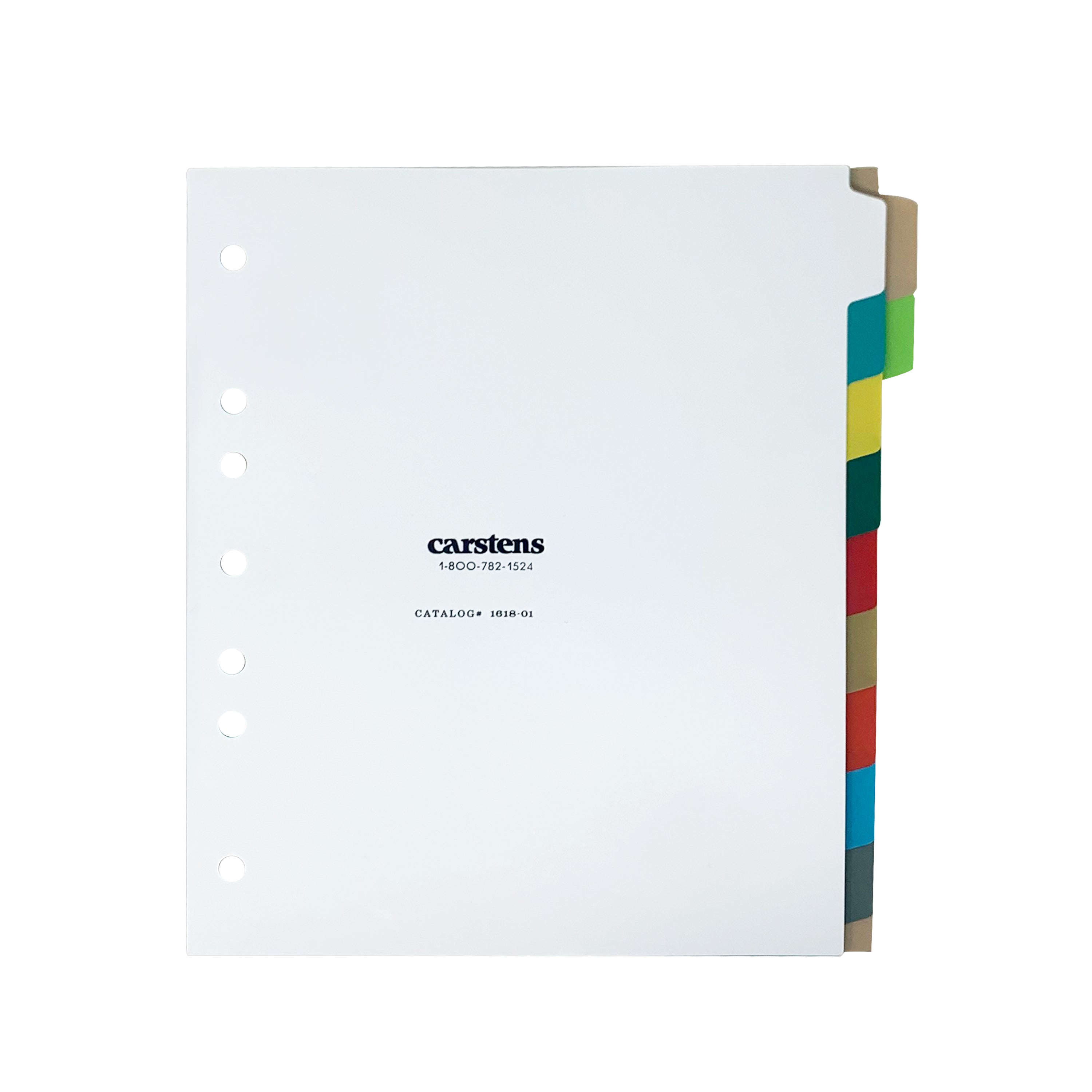 Heavy Duty Plastic Blank Divider Sets for Side Opening Binders, Multi-Color