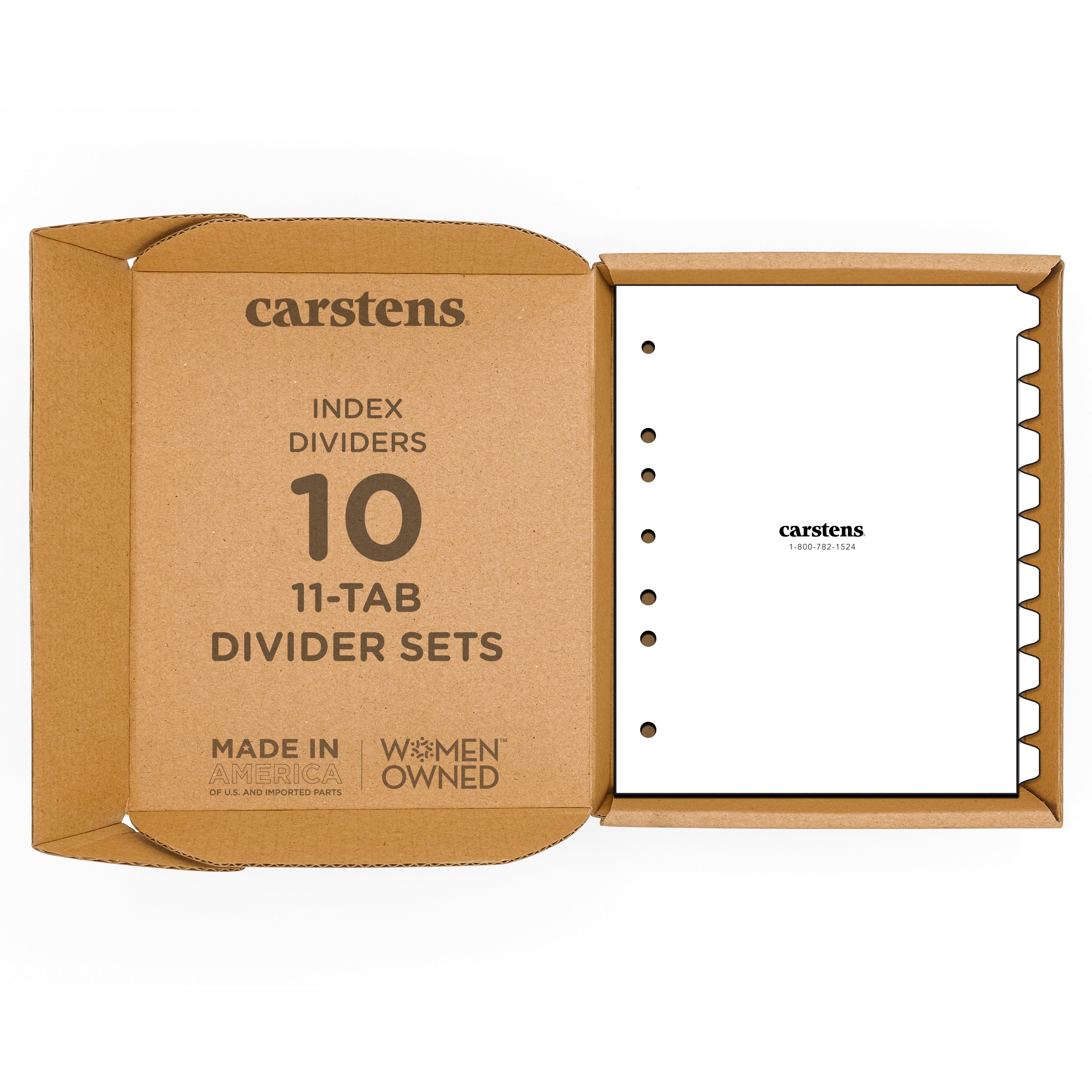 Heavy Duty Plastic Blank Divider Sets for Side Opening Binders, White