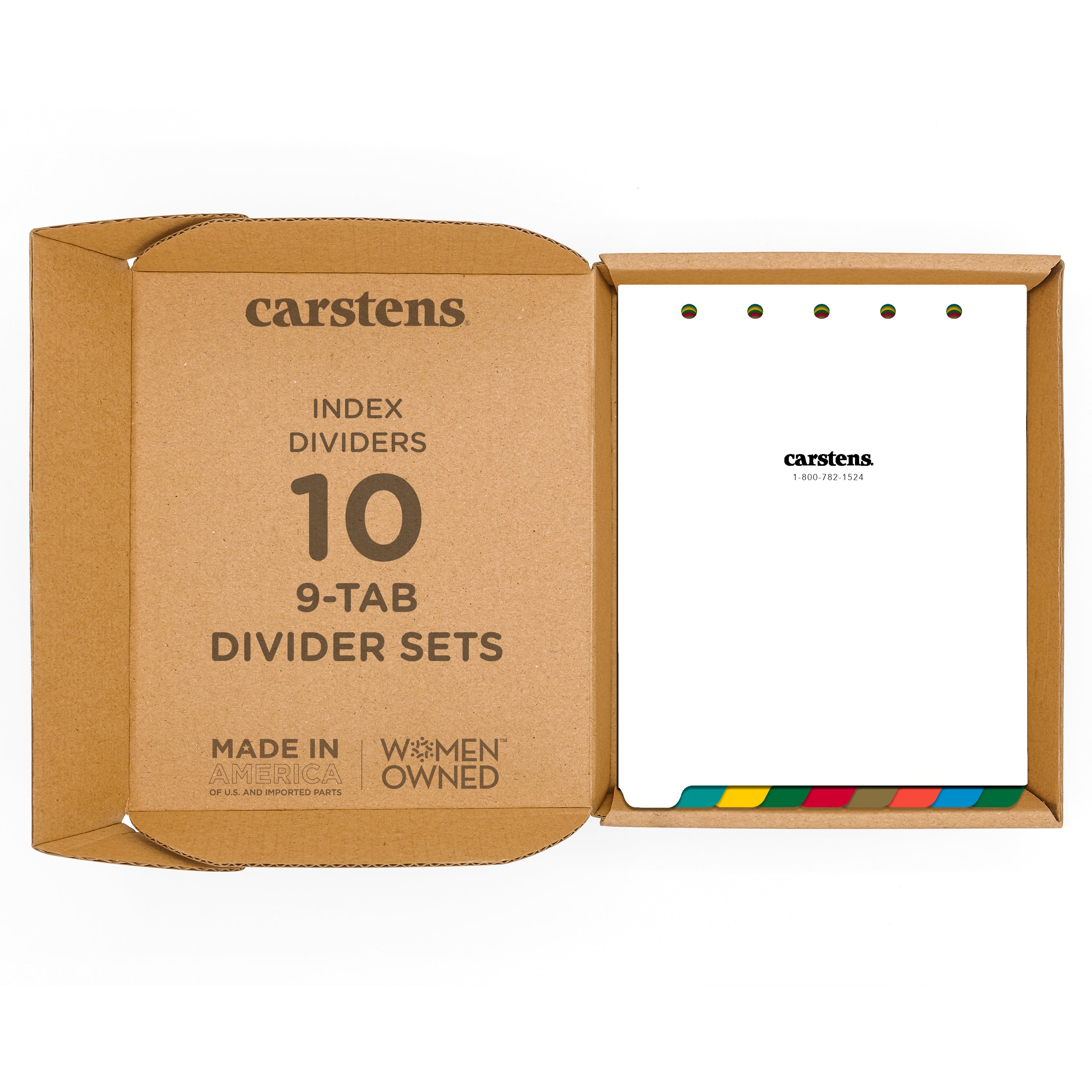 Heavy Duty Plastic Blank Divider Sets for Top Opening Binders, Multi-Color