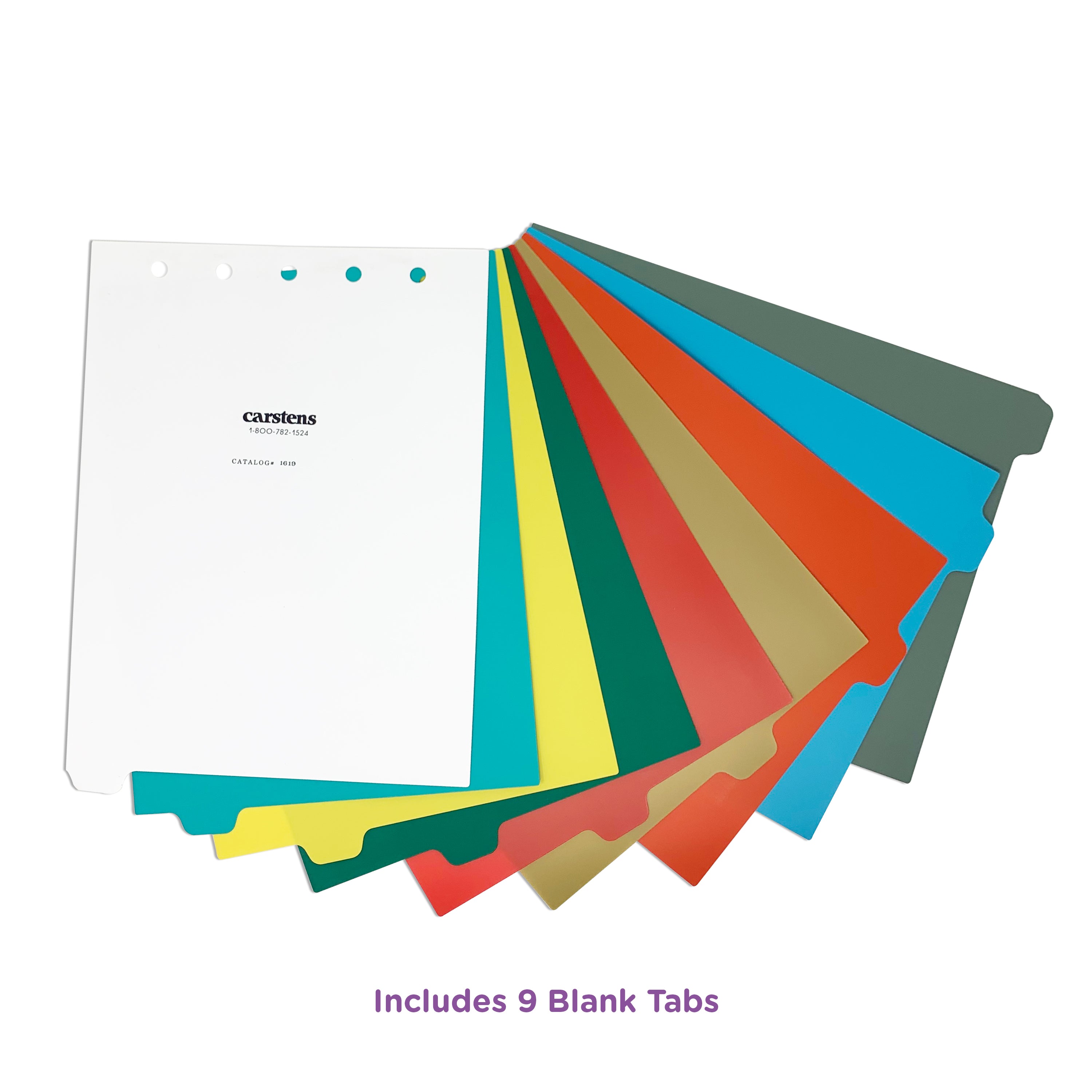 Heavy Duty Plastic Blank Divider Sets for Top Opening Binders, Multi-Color