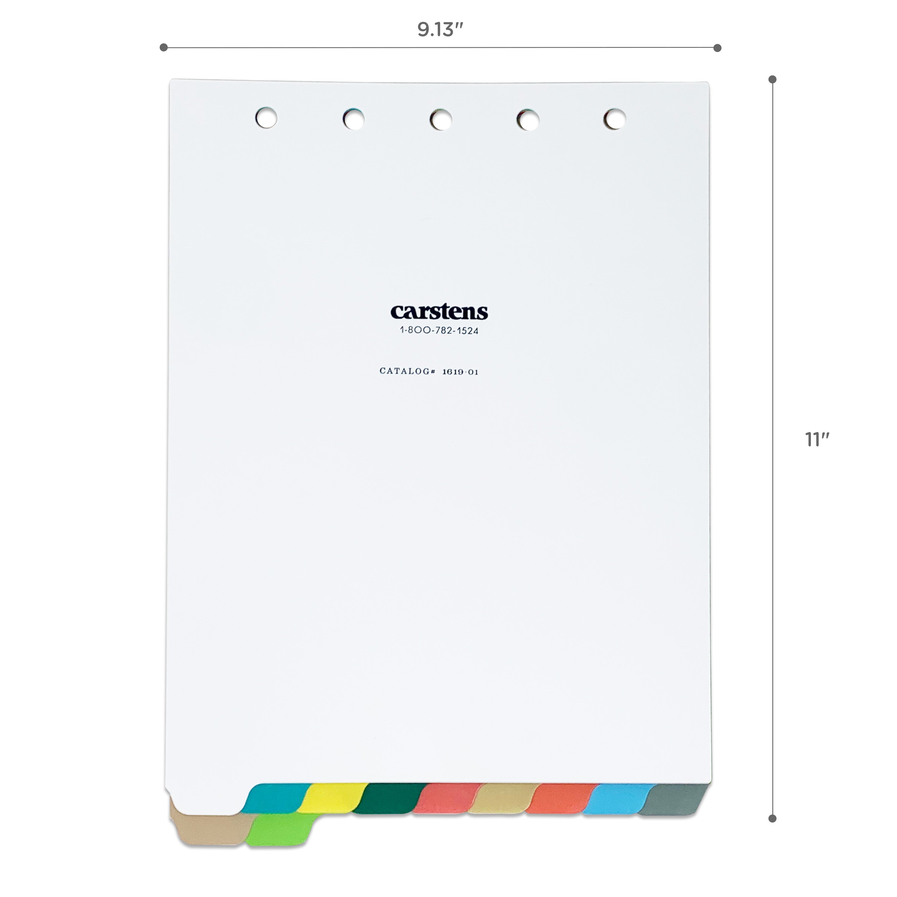 Heavy Duty Plastic Blank Divider Sets for Top Opening Binders, Multi-Color