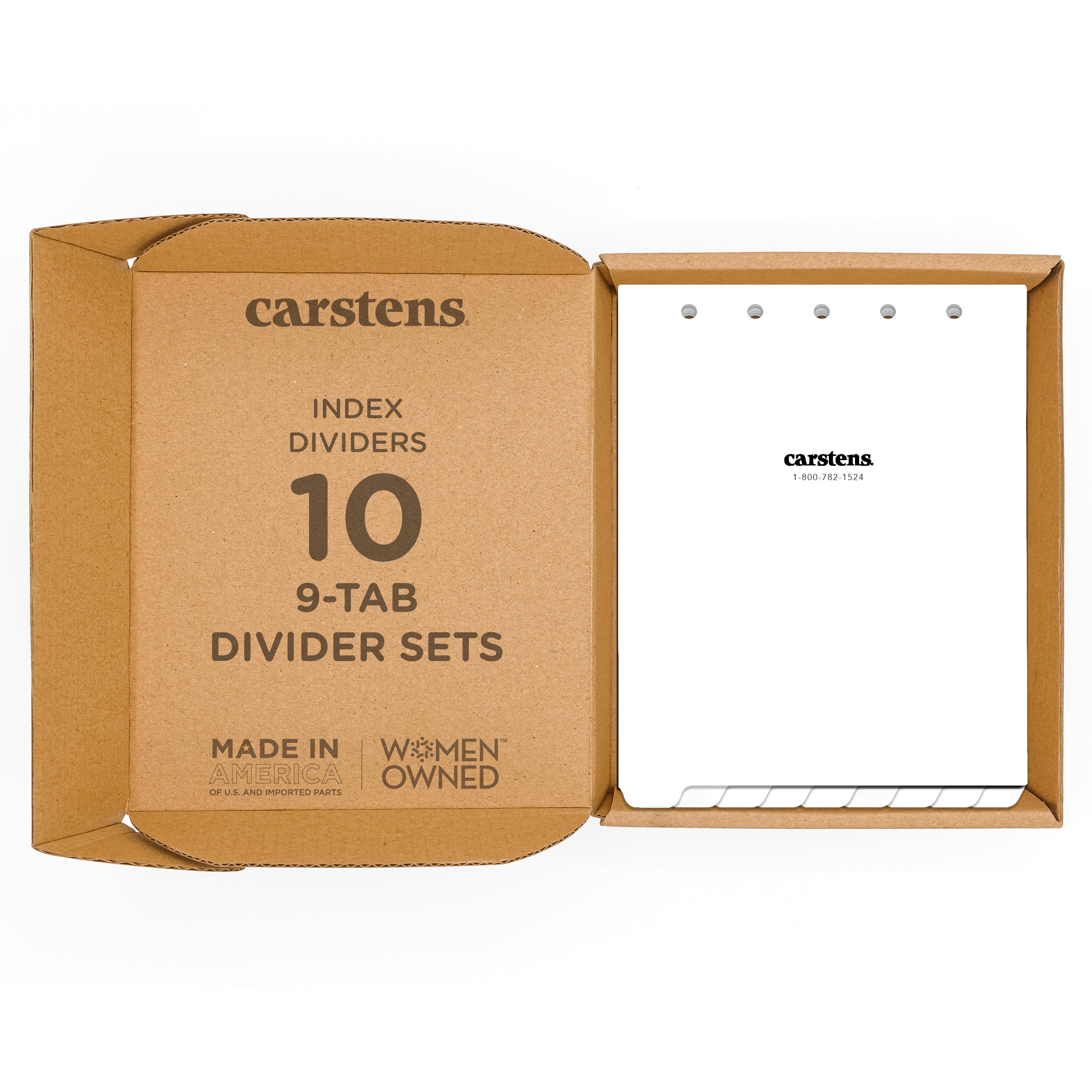 Heavy Duty Plastic Blank Divider Sets for Top Opening Binders, White