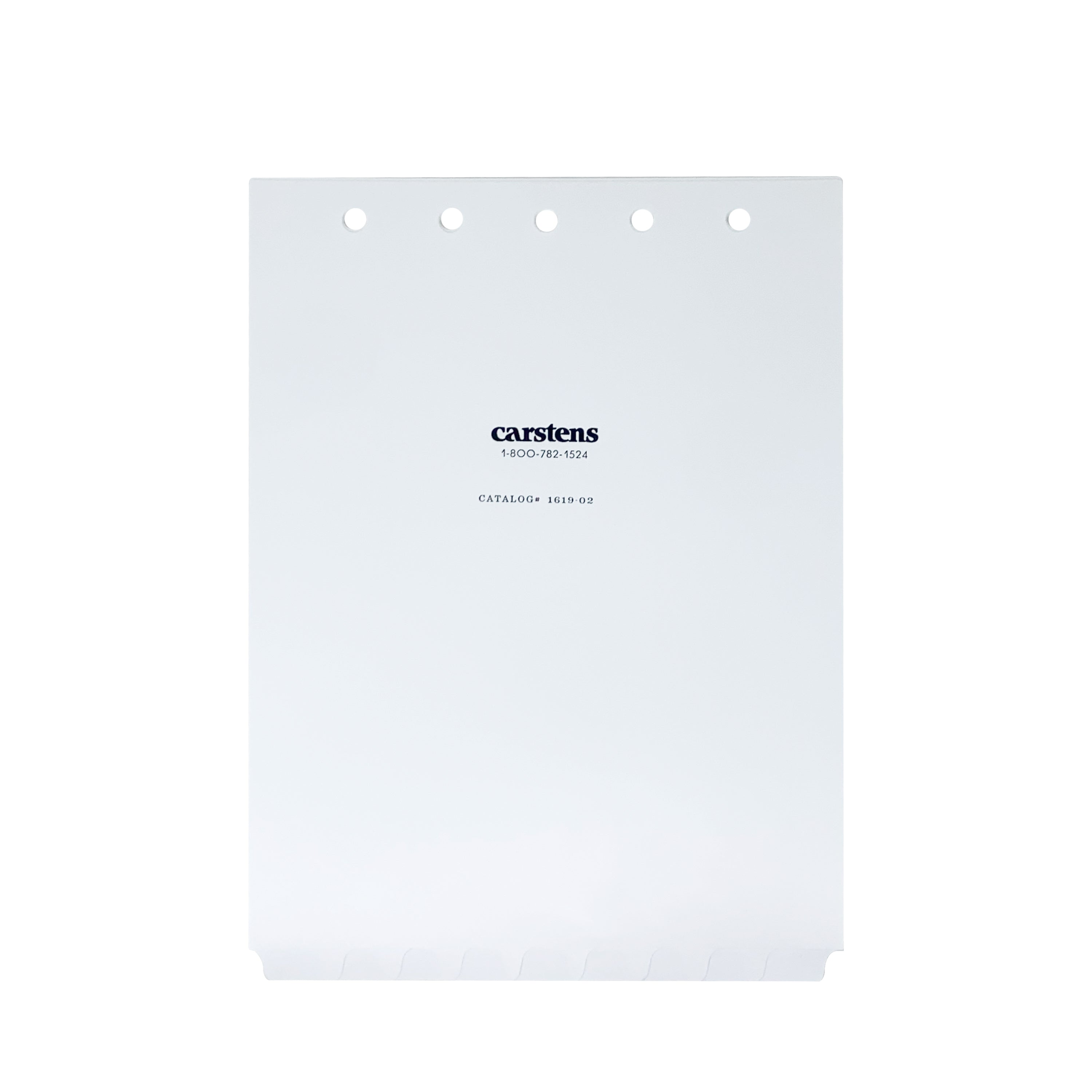 Heavy Duty Plastic Blank Divider Sets for Top Opening Binders, White