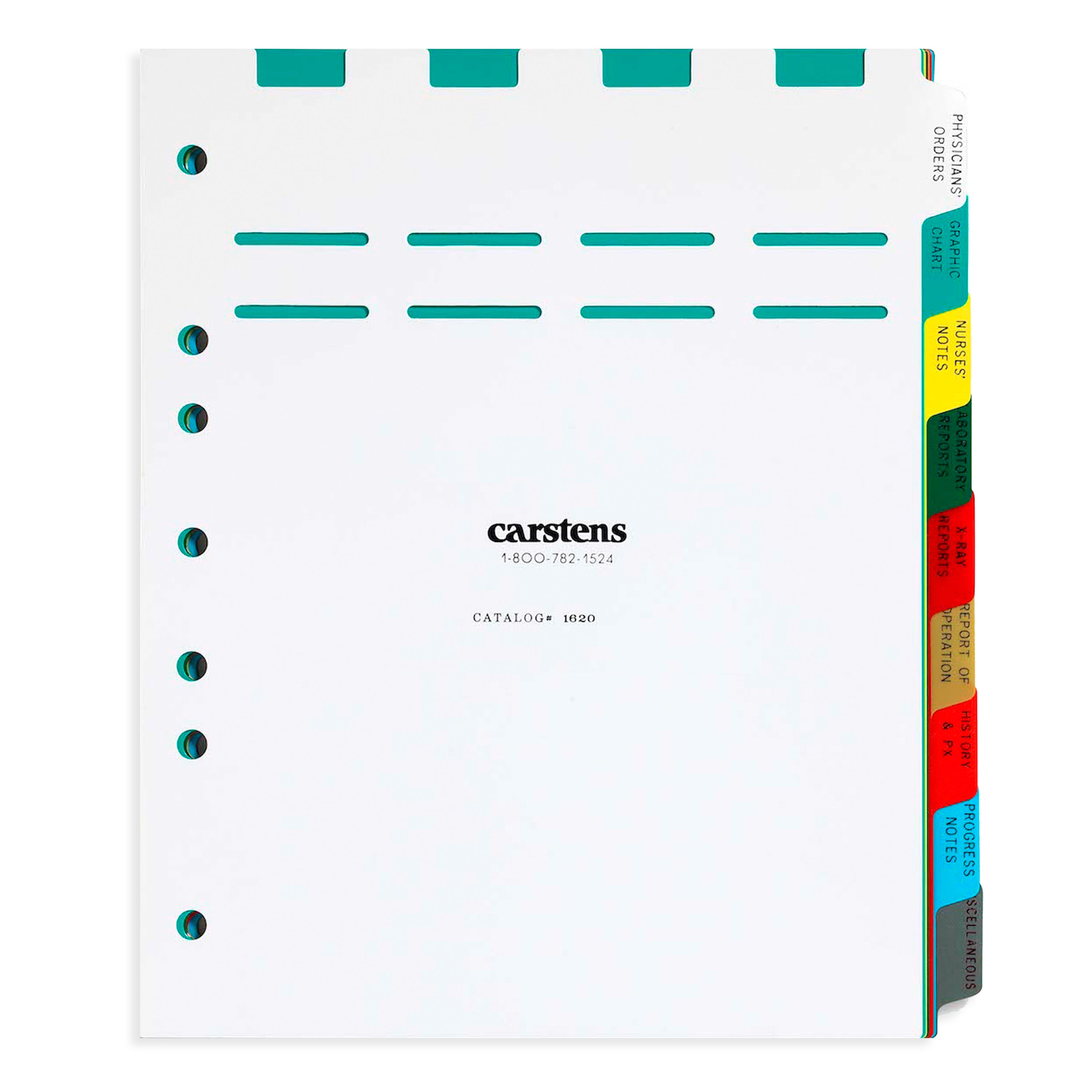 Heavy Duty Plastic Hospital Divider Sets for Side Opening Binders