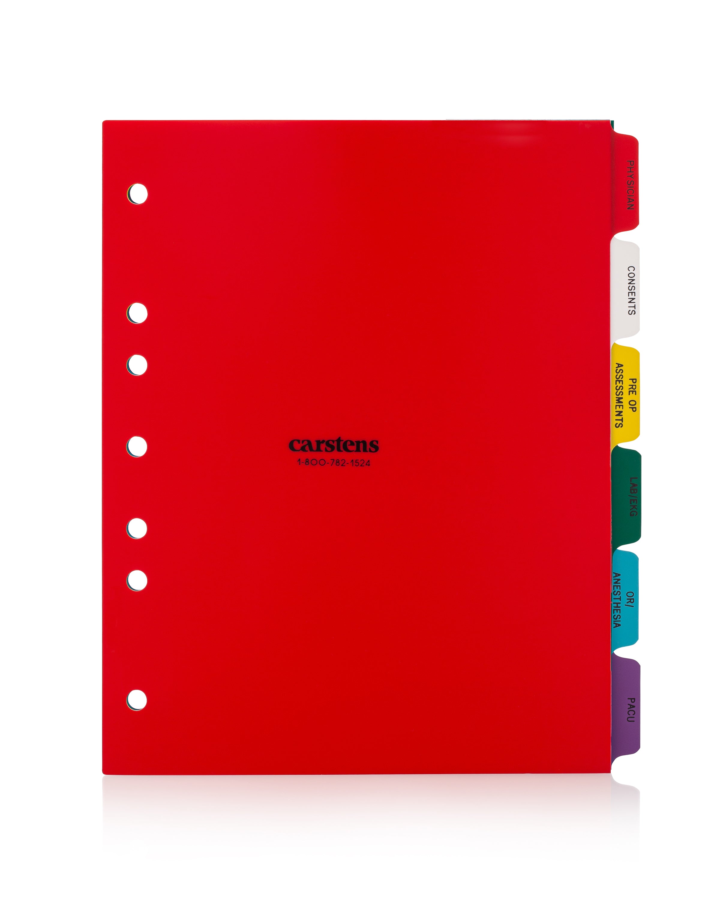 Heavy Duty Plastic Same Day Surgery Divider Sets for Side Opening Binders