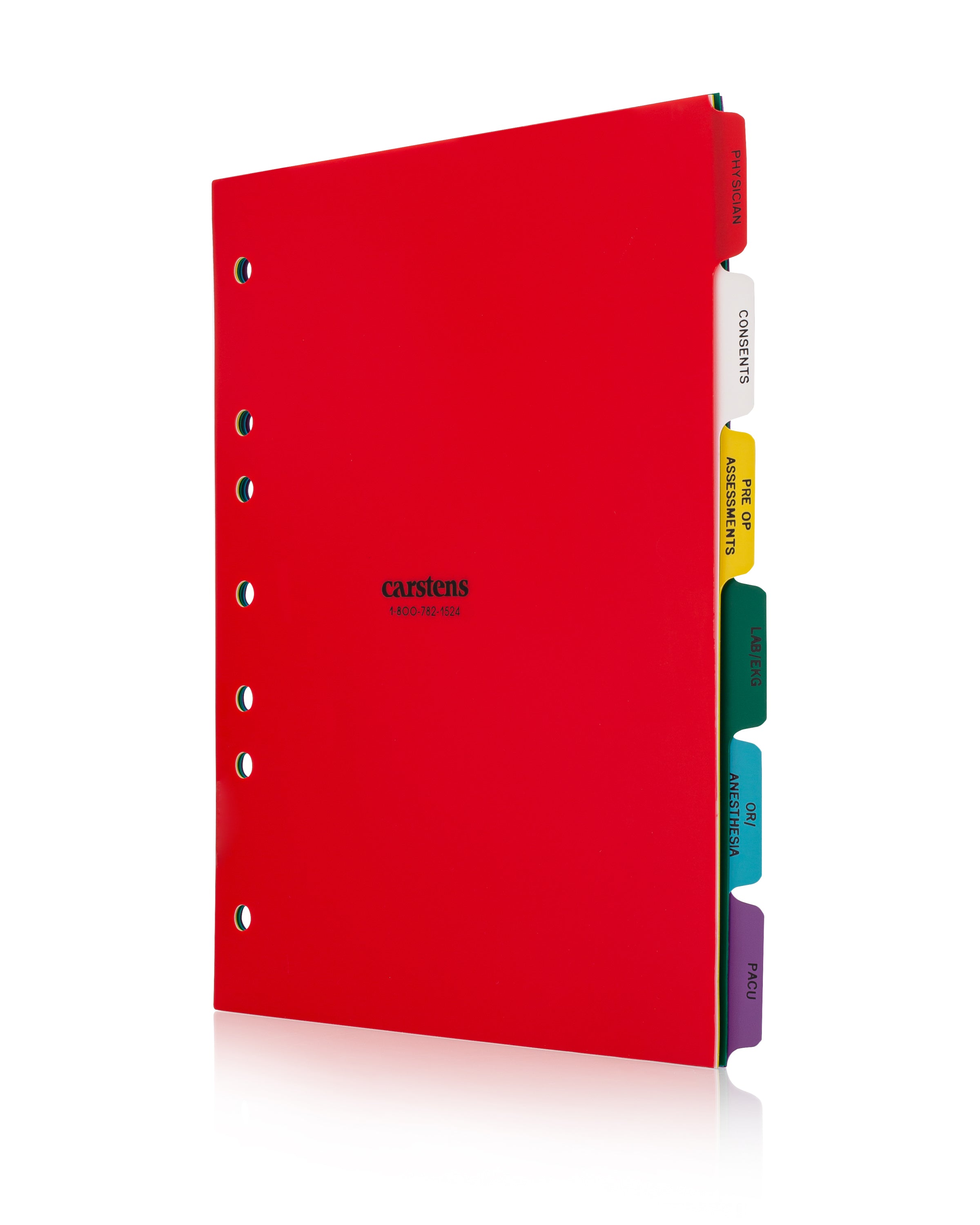 Heavy Duty Plastic Same Day Surgery Divider Sets for Side Opening Binders