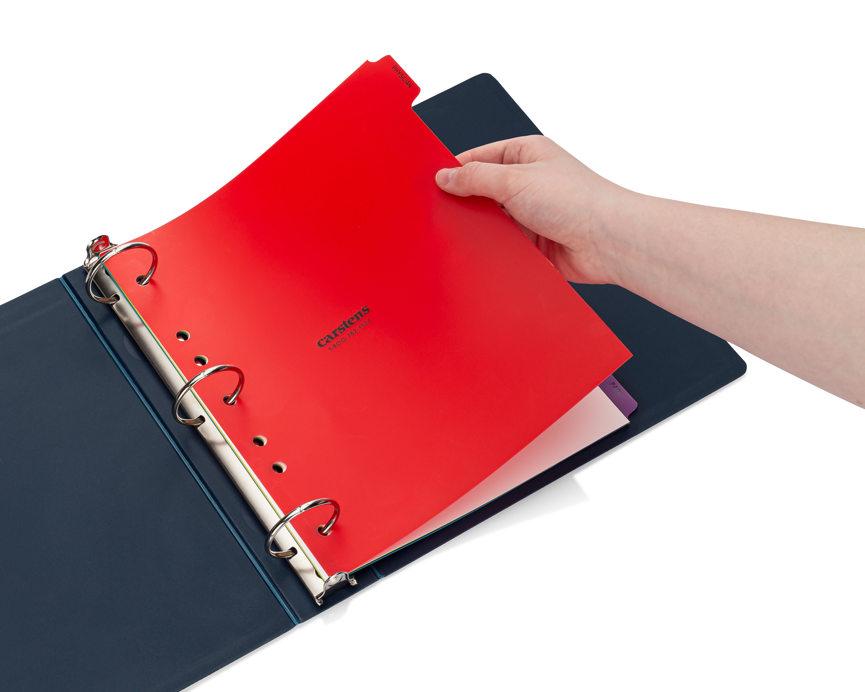 Heavy Duty Plastic Same Day Surgery Divider Sets for Side Opening Binders