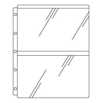 Clear 2-Pockets Binder Page Protectors for Side Opening Ring Binders