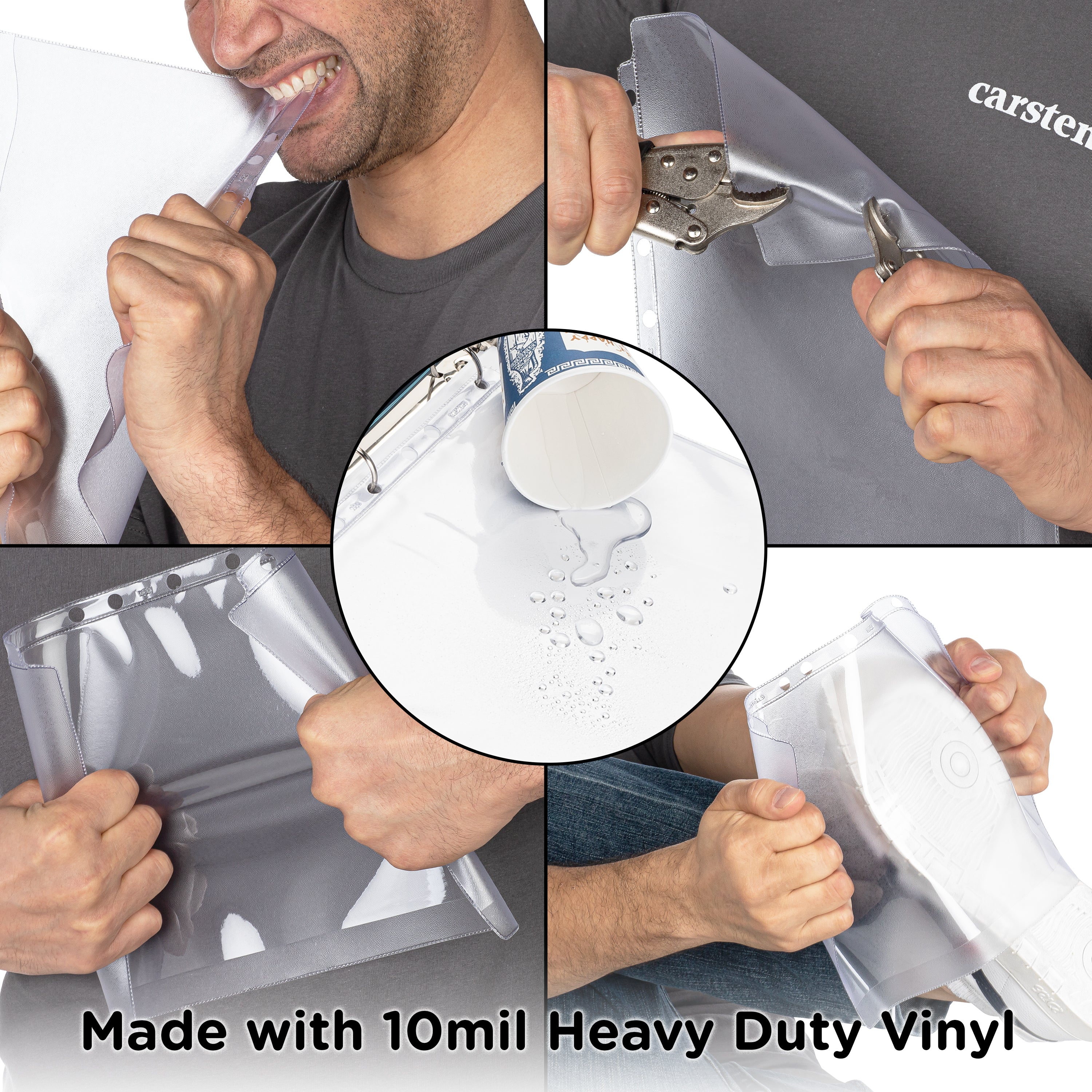 Clear Sheet Protectors for Side Opening Ring Binders, Open Face