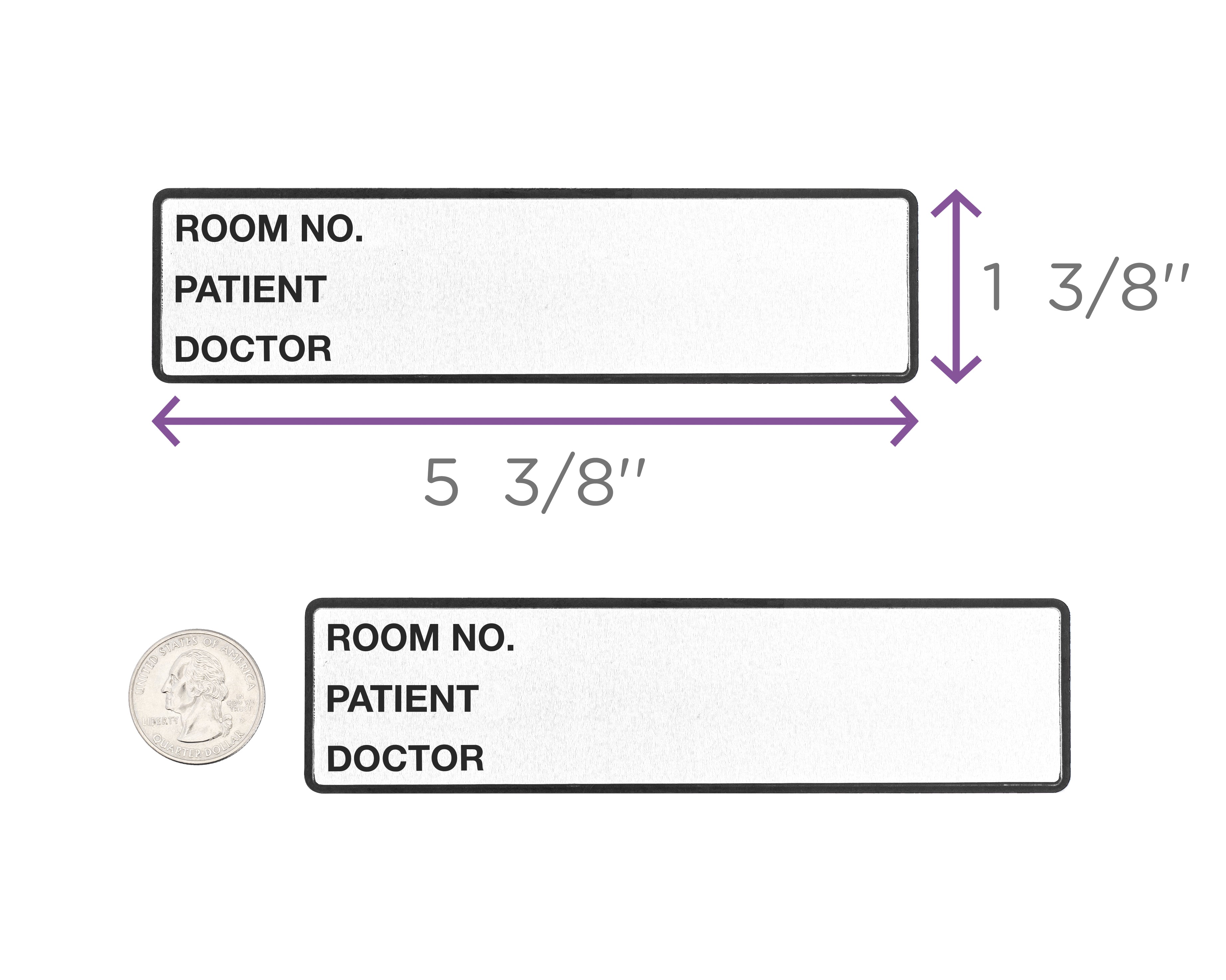 Room No. / Patient / Doctor Preprinted ID Labels for 1.5 – 4” Ring Binder Spines - Roll of 200
