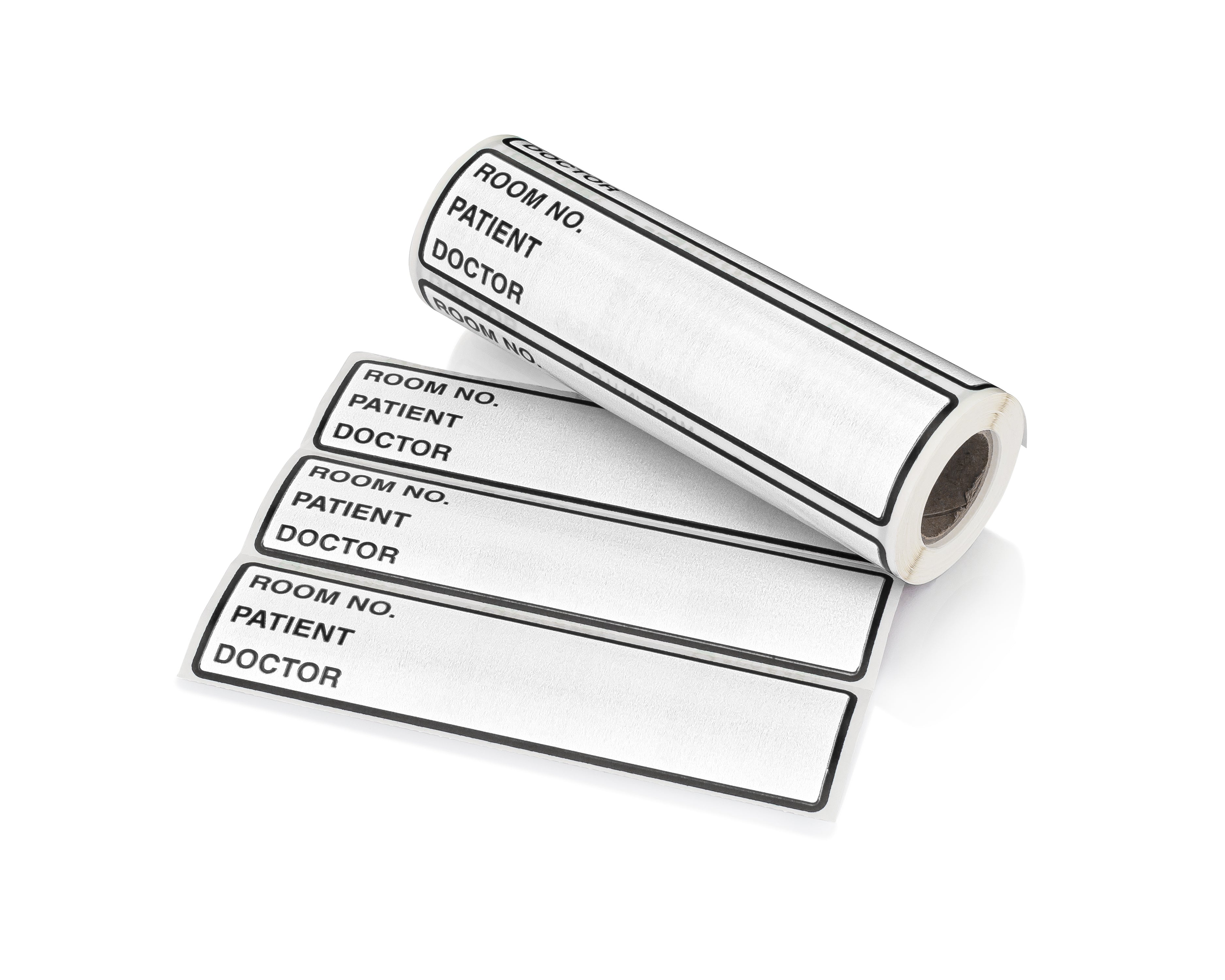 Room No. / Patient / Doctor Preprinted ID Labels for 1.5 – 4” Ring Binder Spines - Roll of 200