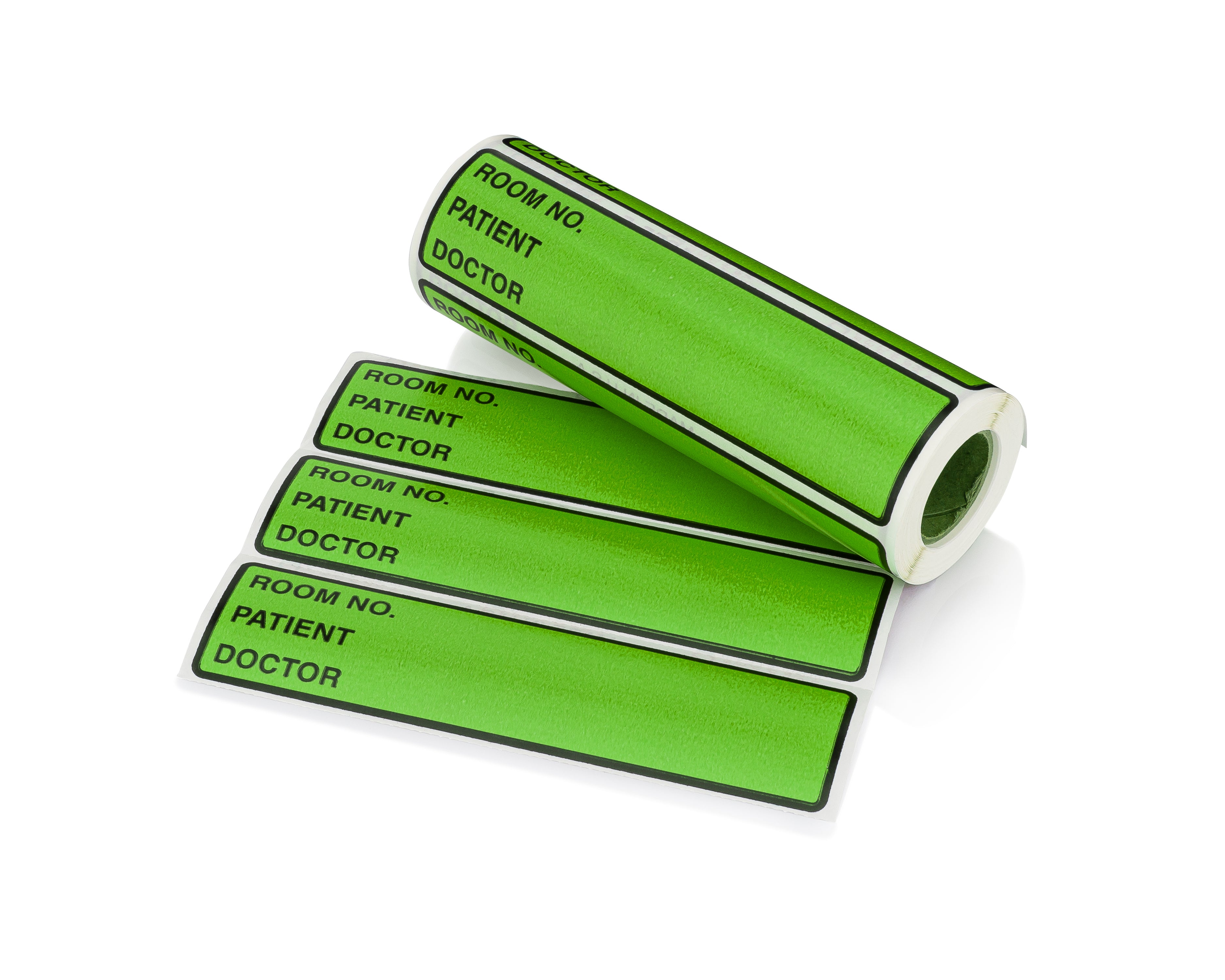 Room No. / Patient / Doctor Preprinted ID Labels for 1.5 – 4” Ring Binder Spines - Roll of 200
