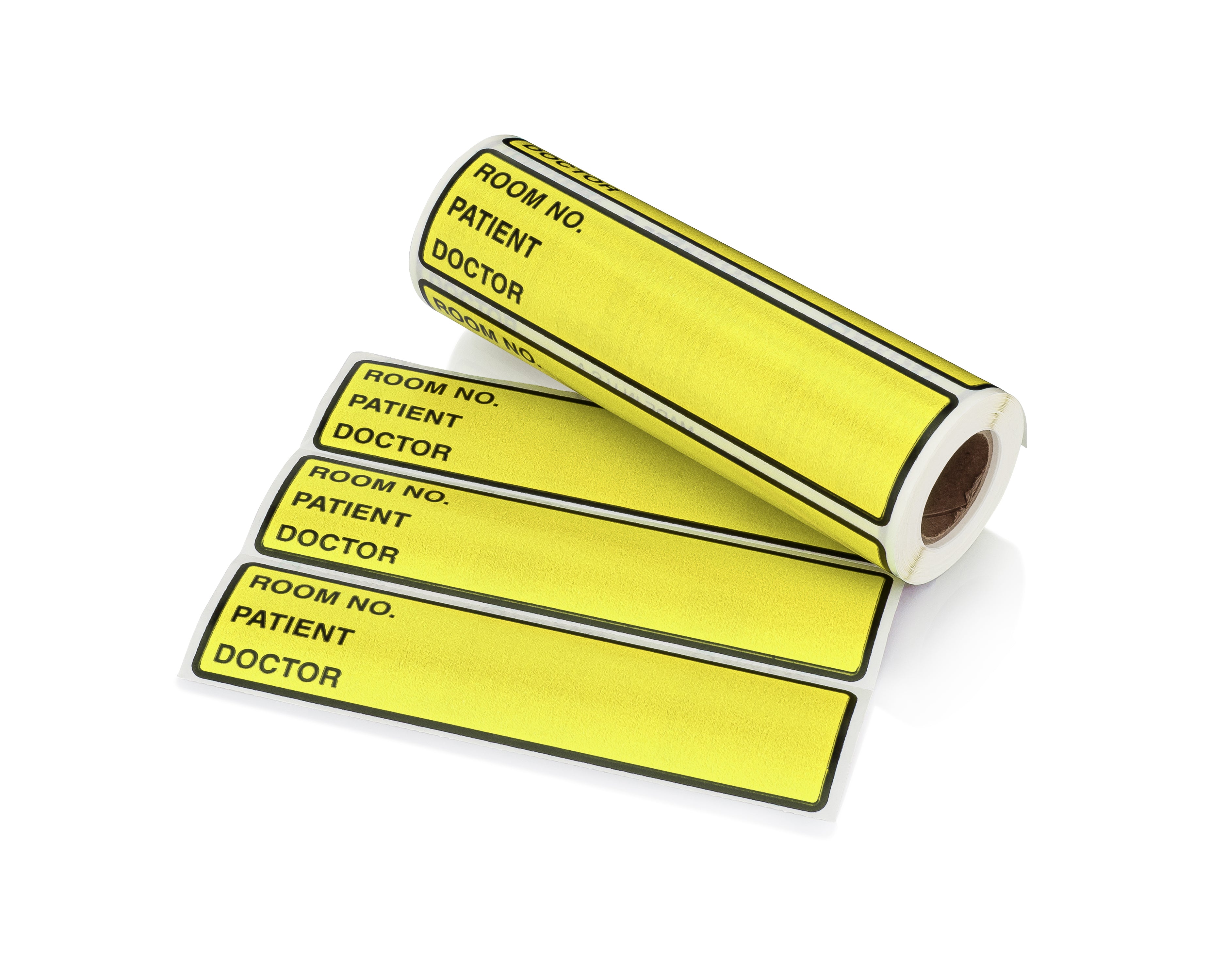 Room No. / Patient / Doctor Preprinted ID Labels for 1.5 – 4” Ring Binder Spines - Roll of 200