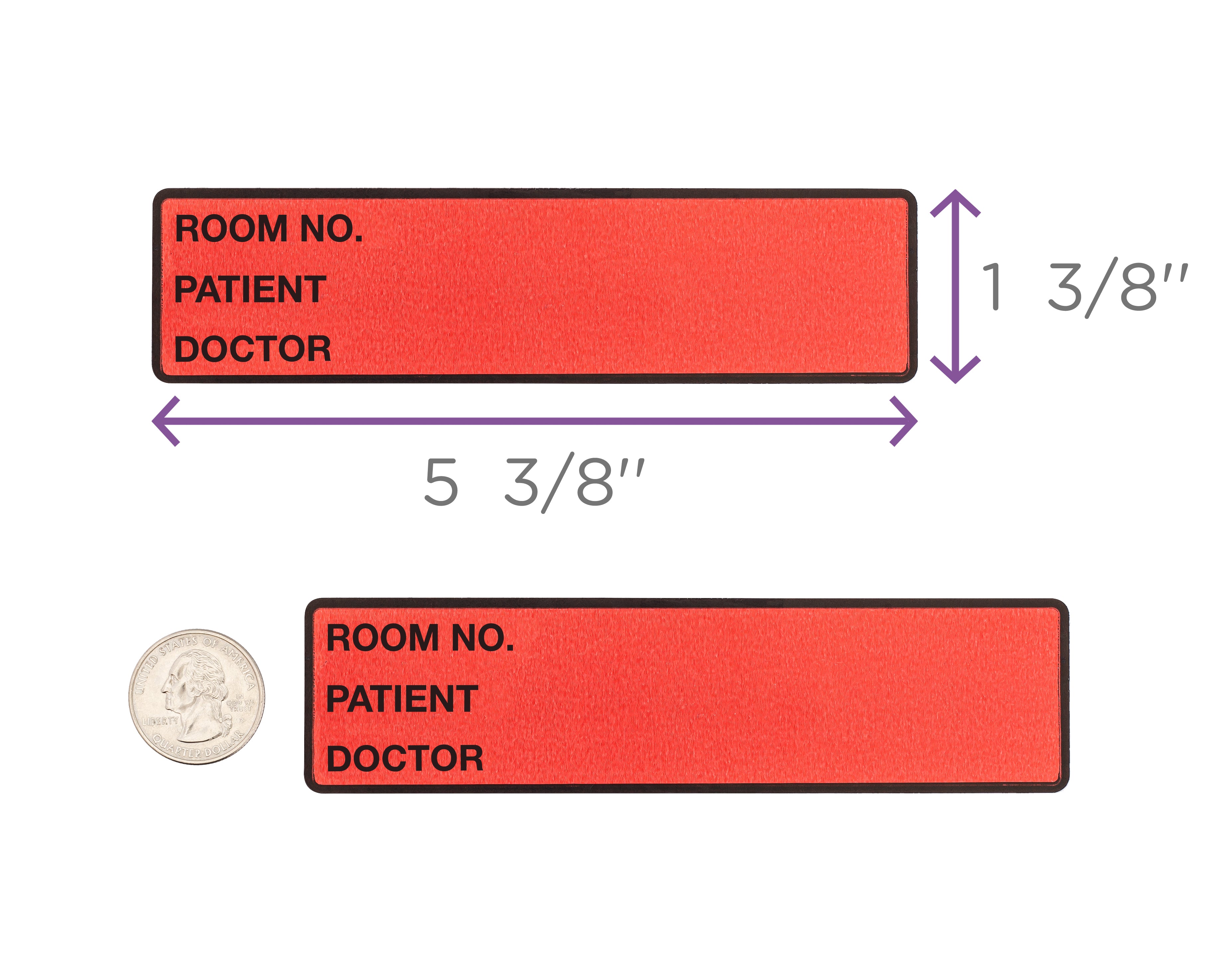Room No. / Patient / Doctor Preprinted ID Labels for 1.5 – 4” Ring Binder Spines - Roll of 200