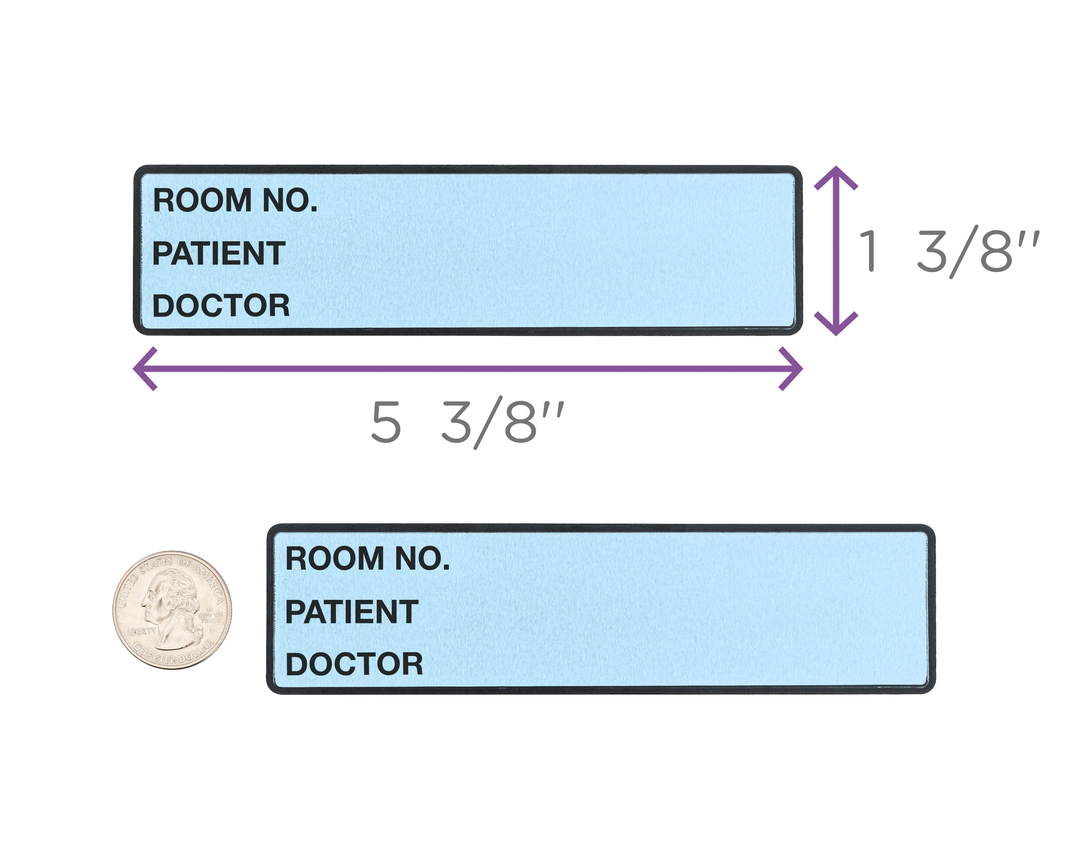 Room No. / Patient / Doctor Preprinted ID Labels for 1.5 – 4” Ring Binder Spines - Roll of 200