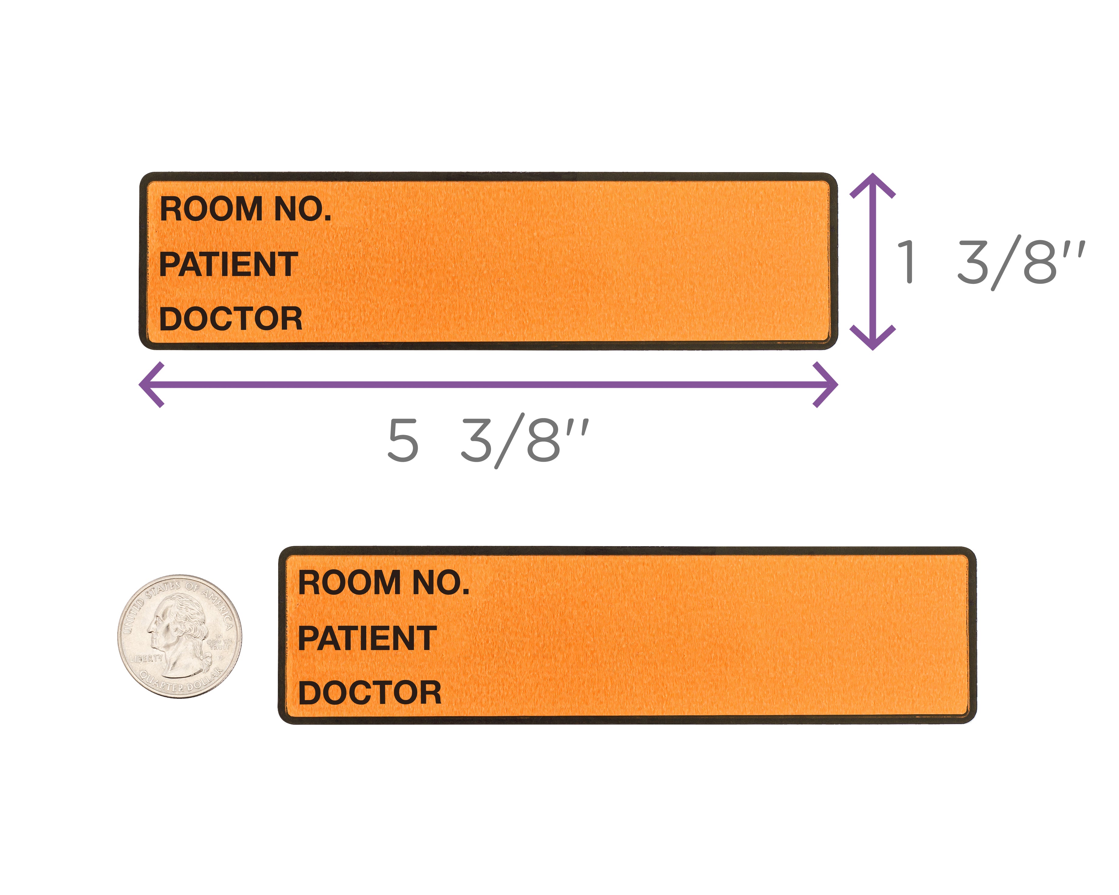 Room No. / Patient / Doctor Preprinted ID Labels for 1.5 – 4” Ring Binder Spines - Roll of 200