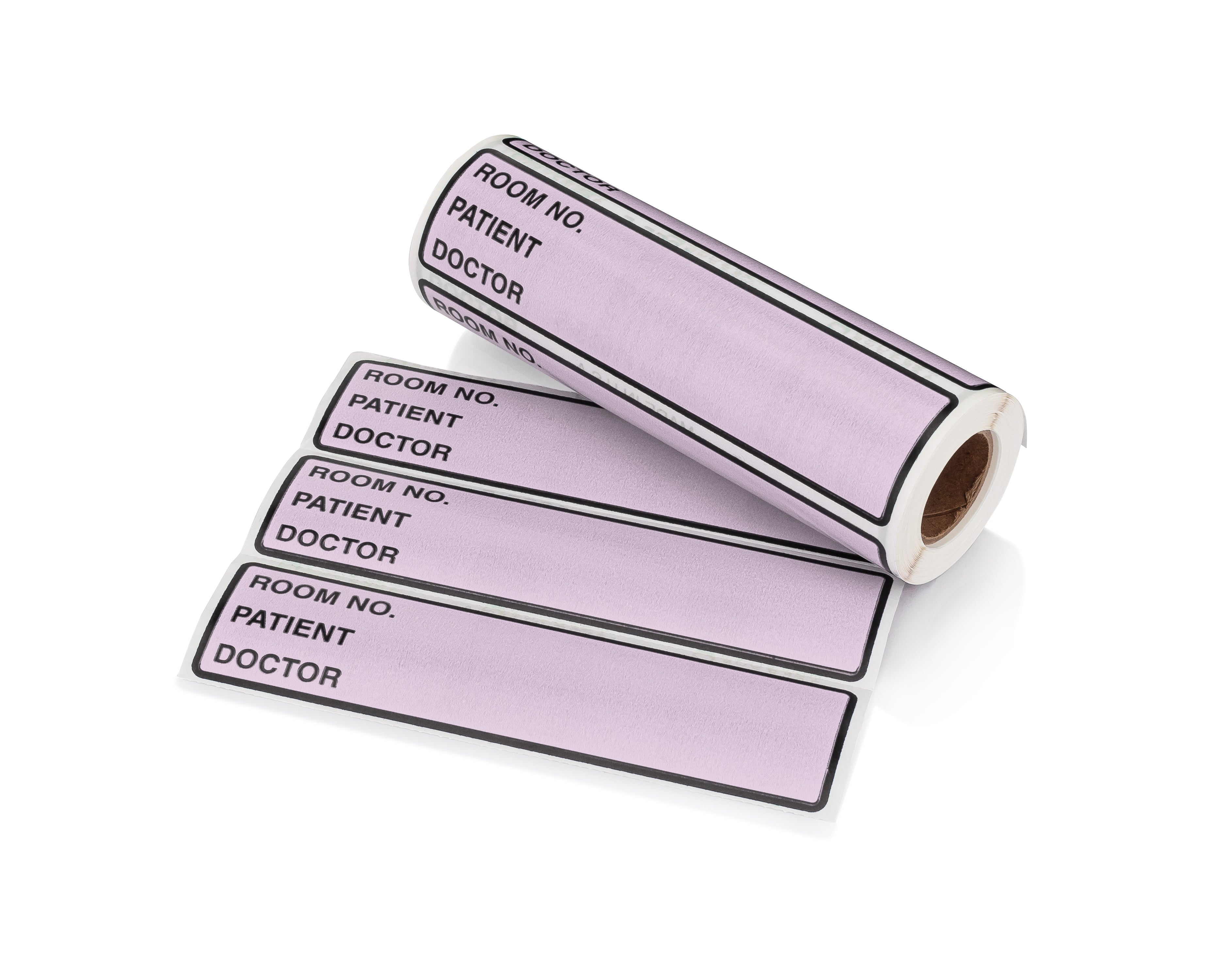 Room No. / Patient / Doctor Preprinted ID Labels for 1.5 – 4” Ring Binder Spines - Roll of 200