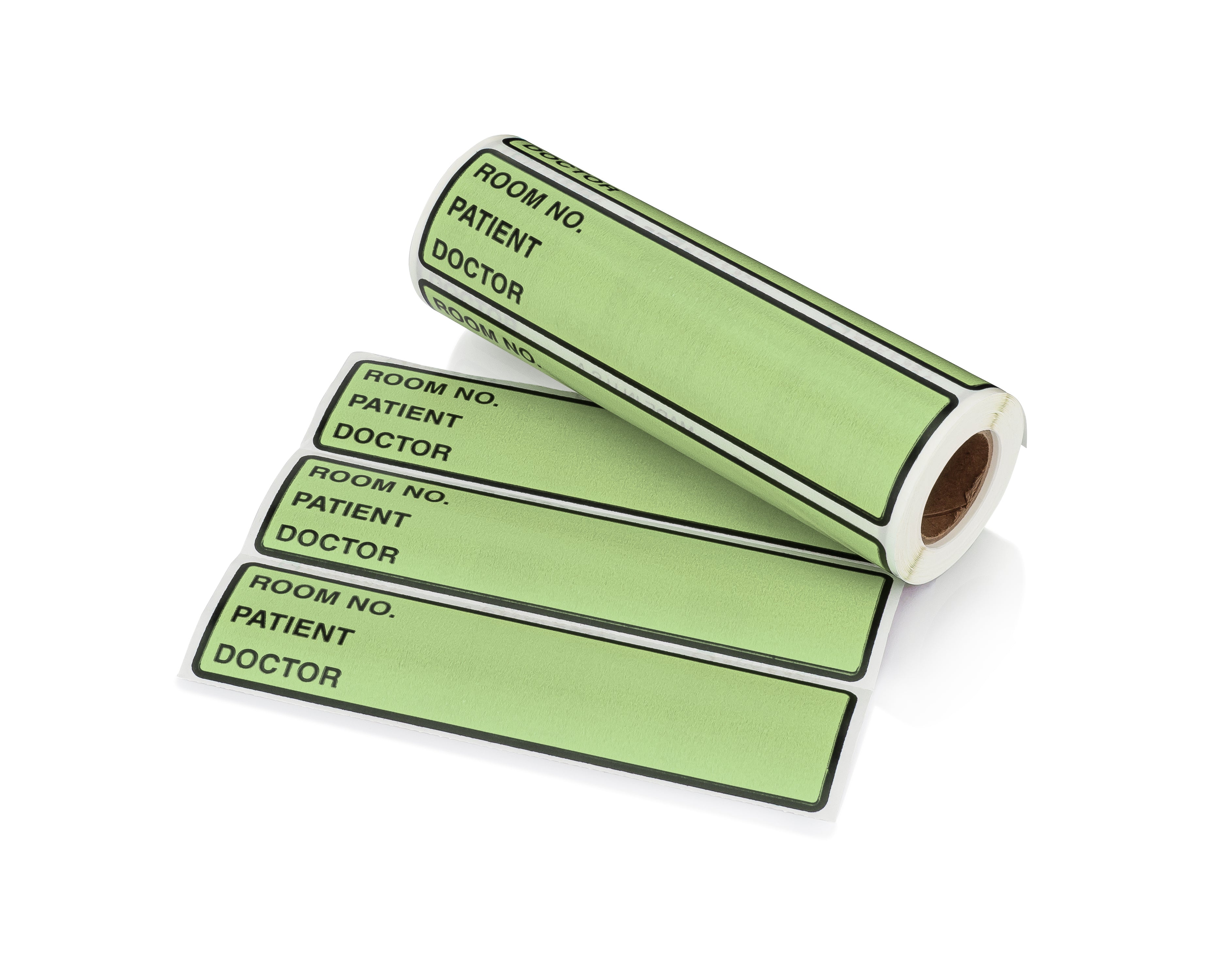 Room No. / Patient / Doctor Preprinted ID Labels for 1.5 – 4” Ring Binder Spines - Roll of 200