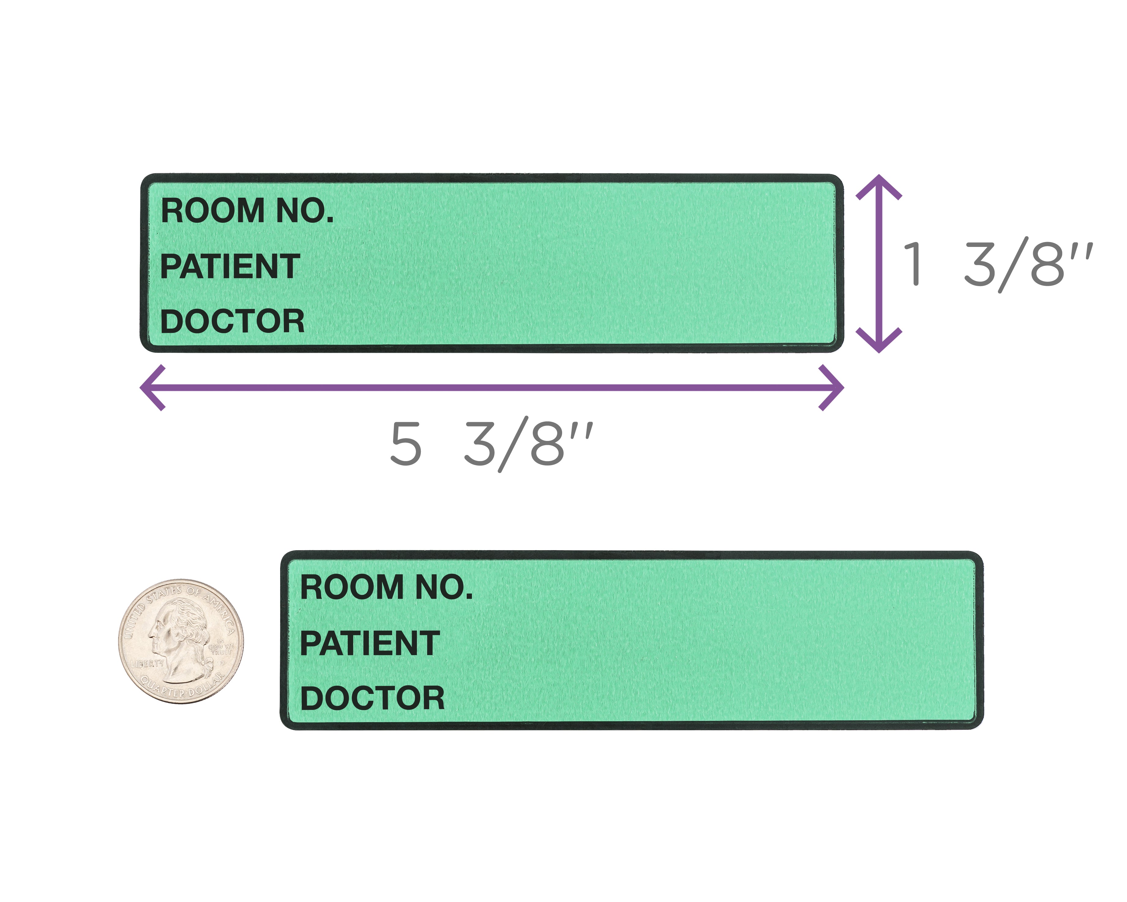 Room No. / Patient / Doctor Preprinted ID Labels for 1.5 – 4” Ring Binder Spines - Roll of 200