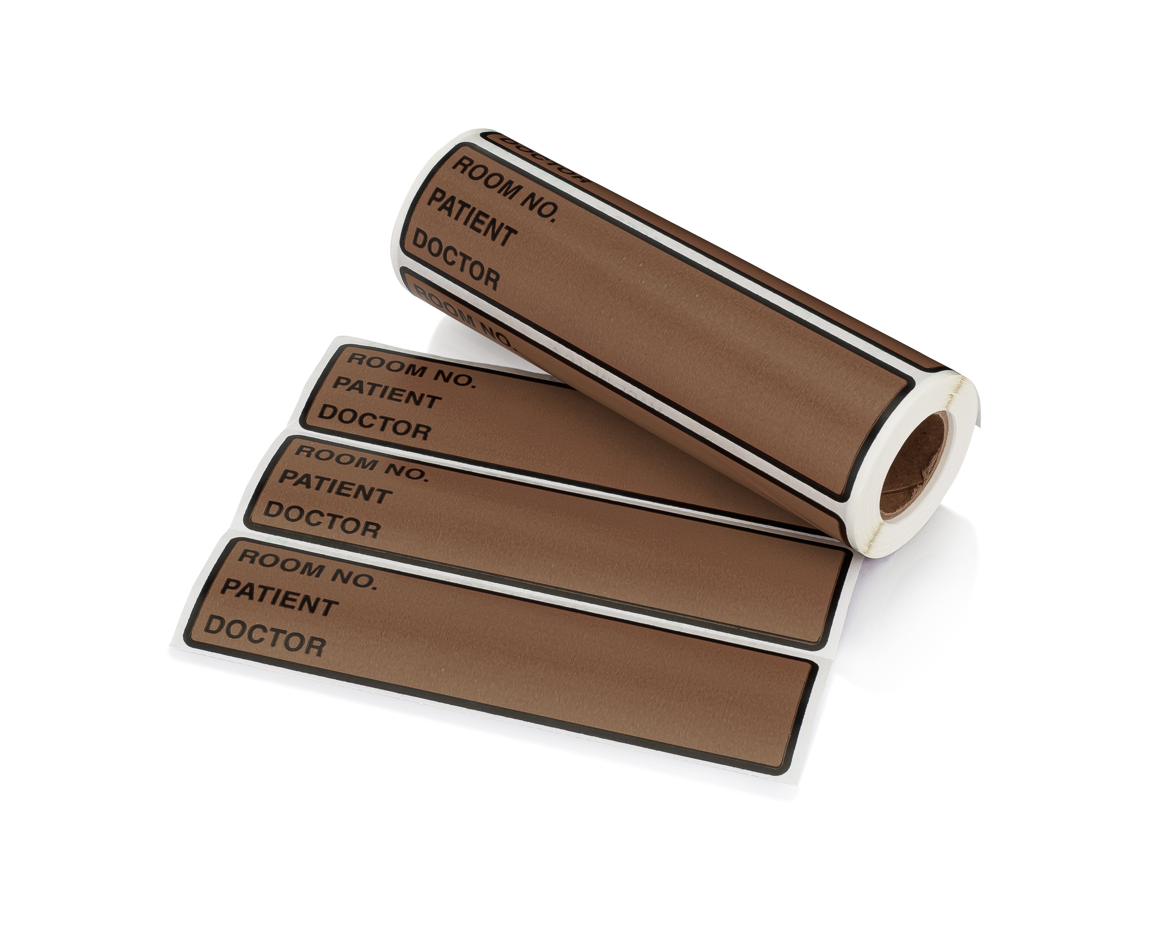 Room No. / Patient / Doctor Preprinted ID Labels for 1.5 – 4” Ring Binder Spines - Roll of 200