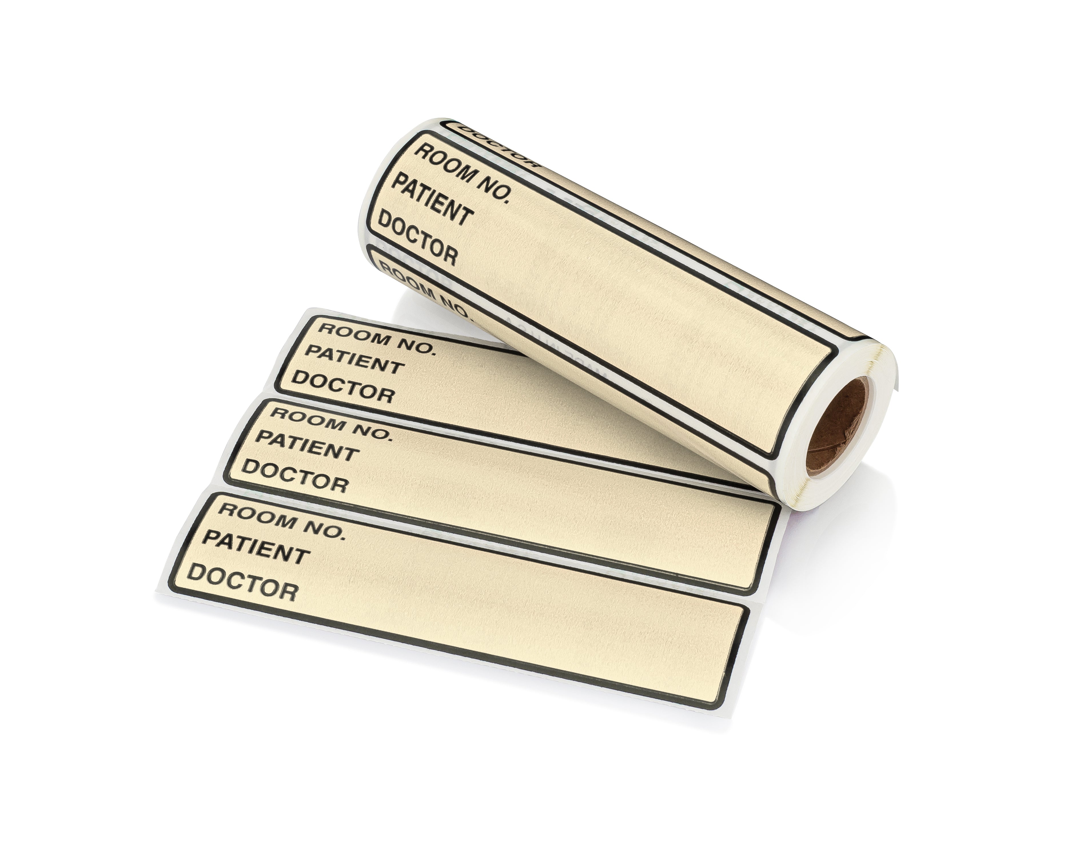 Room No. / Patient / Doctor Preprinted ID Labels for 1.5 – 4” Ring Binder Spines - Roll of 200