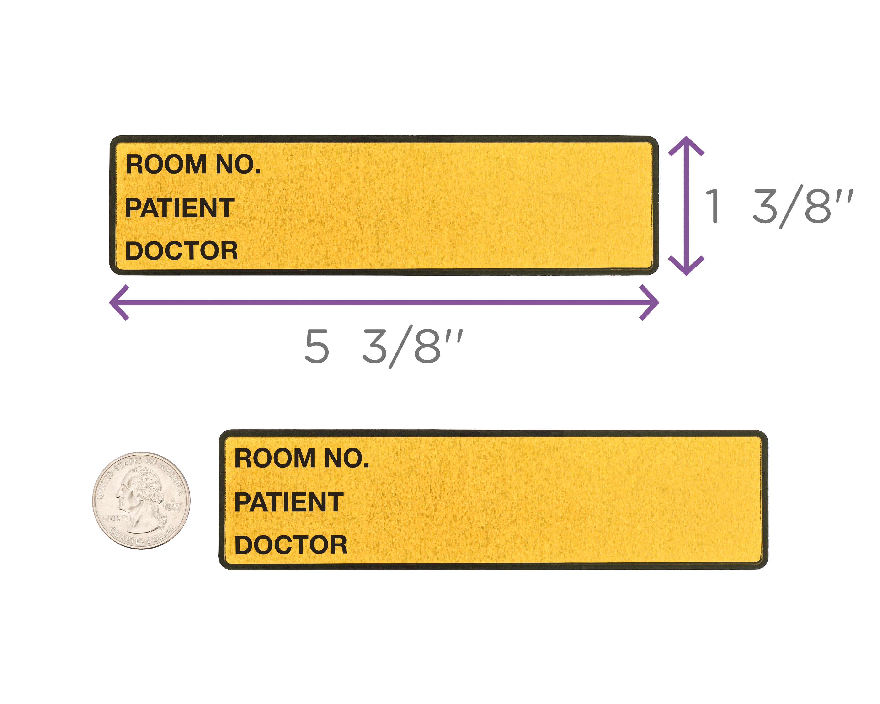 Room No. / Patient / Doctor Preprinted ID Labels for 1.5 – 4” Ring Binder Spines - Roll of 200