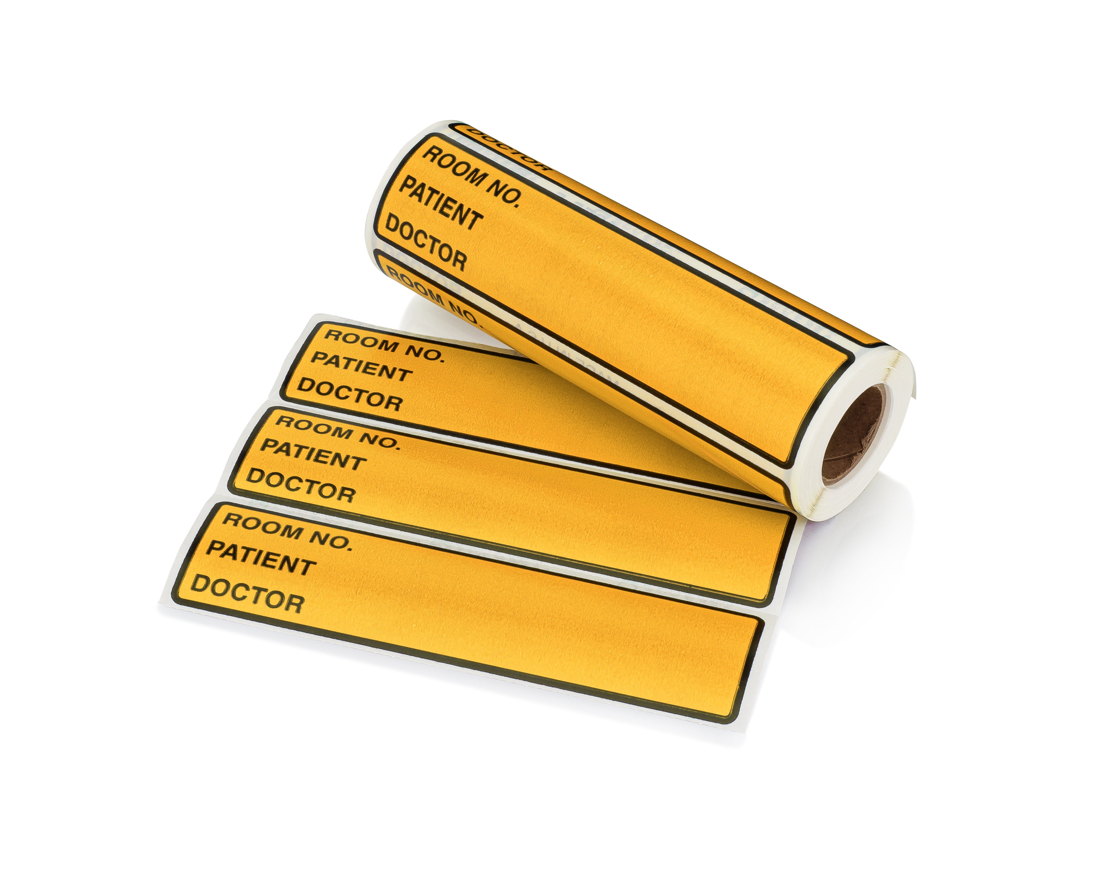 Room No. / Patient / Doctor Preprinted ID Labels for 1.5 – 4” Ring Binder Spines - Roll of 200