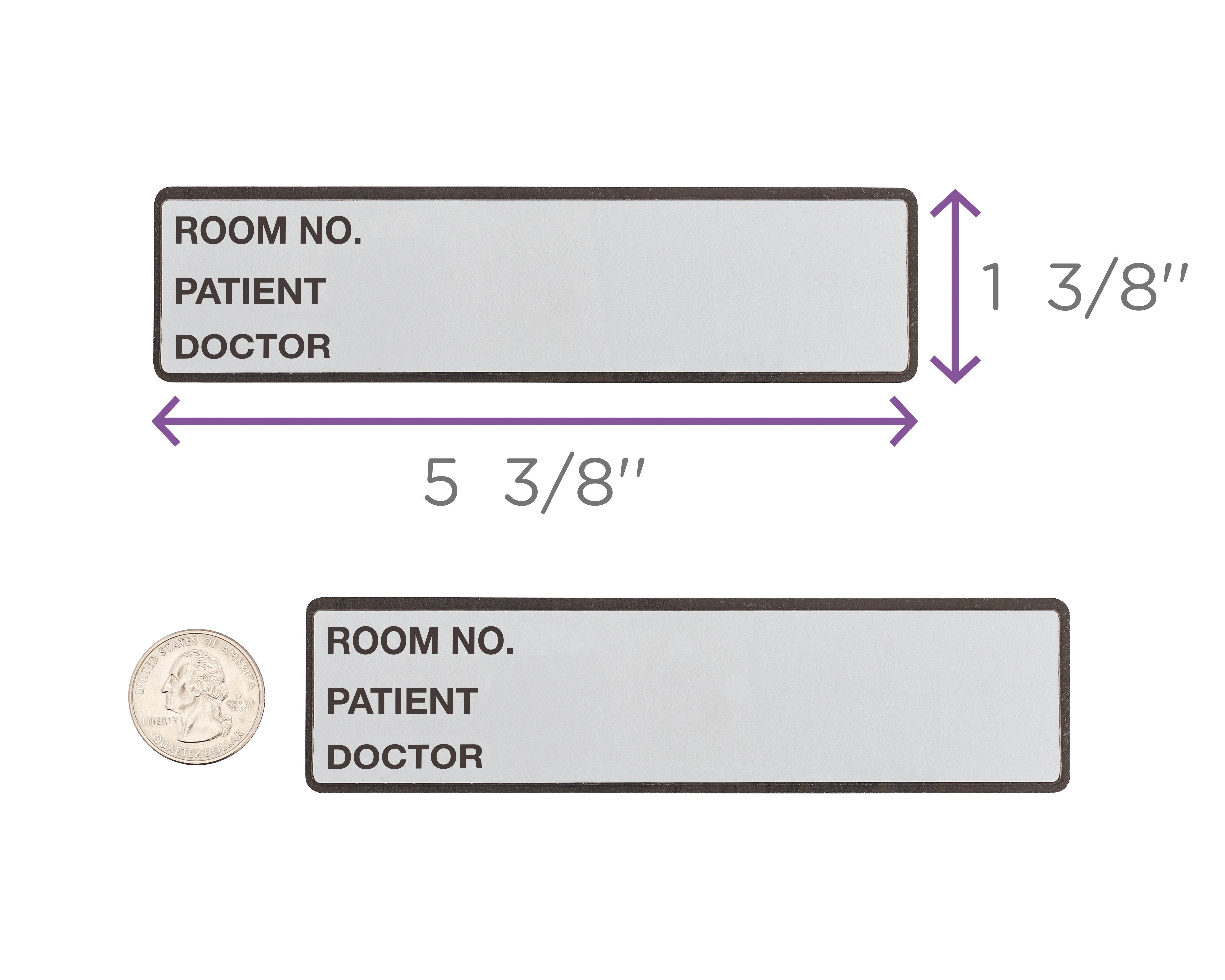 Room No. / Patient / Doctor Preprinted ID Labels for 1.5 – 4” Ring Binder Spines - Roll of 200