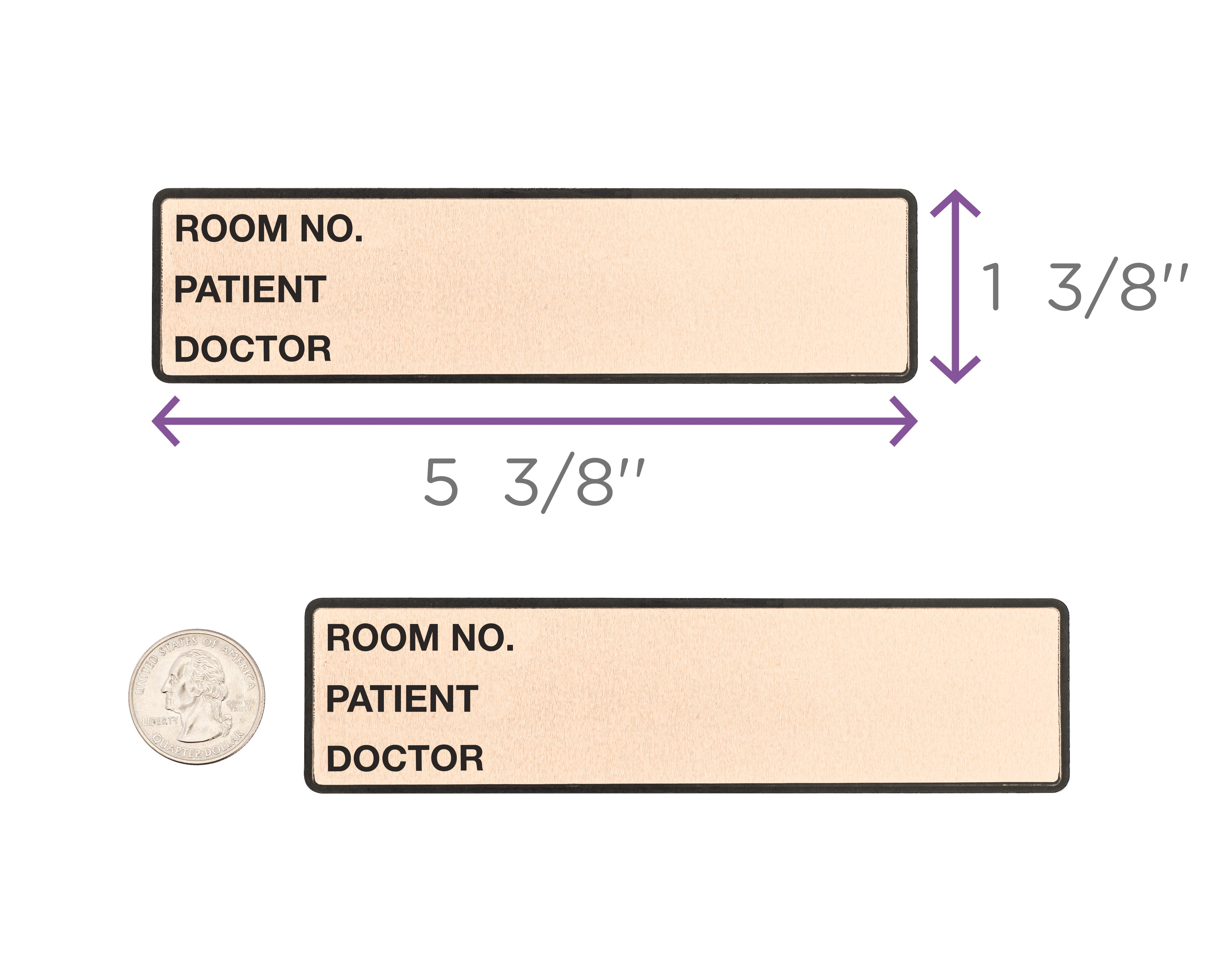 Room No. / Patient / Doctor Preprinted ID Labels for 1.5 – 4” Ring Binder Spines - Roll of 200