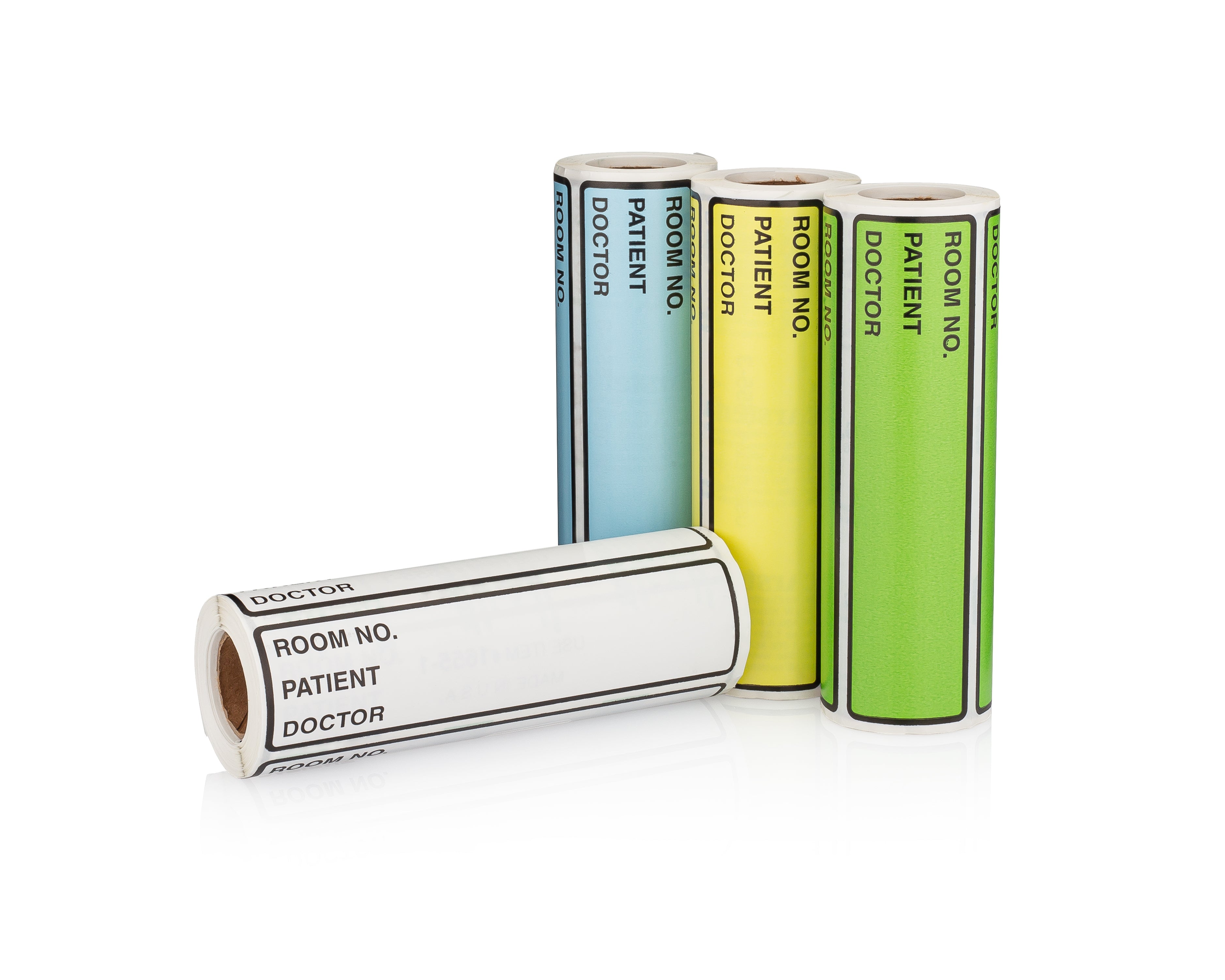 Room No. / Patient / Doctor Preprinted ID Labels for 1.5 – 4” Ring Binder Spines - Roll of 200
