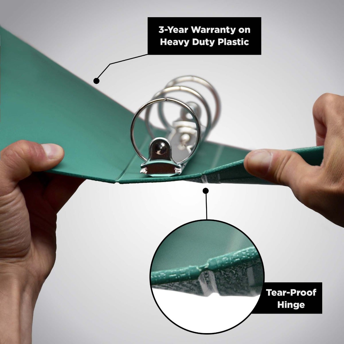 3-Inch Heavy Duty 3-Ring Binder for Medical Charting - Top Opening