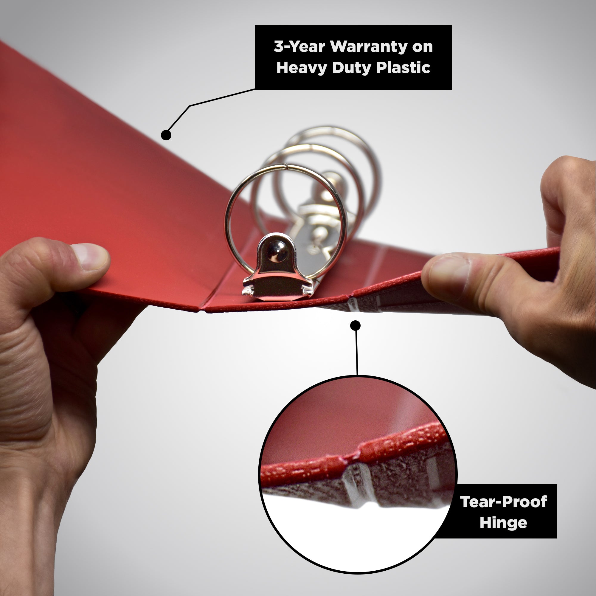 3-Inch Heavy Duty 3-Ring Binder for Medical Charting – Side Opening