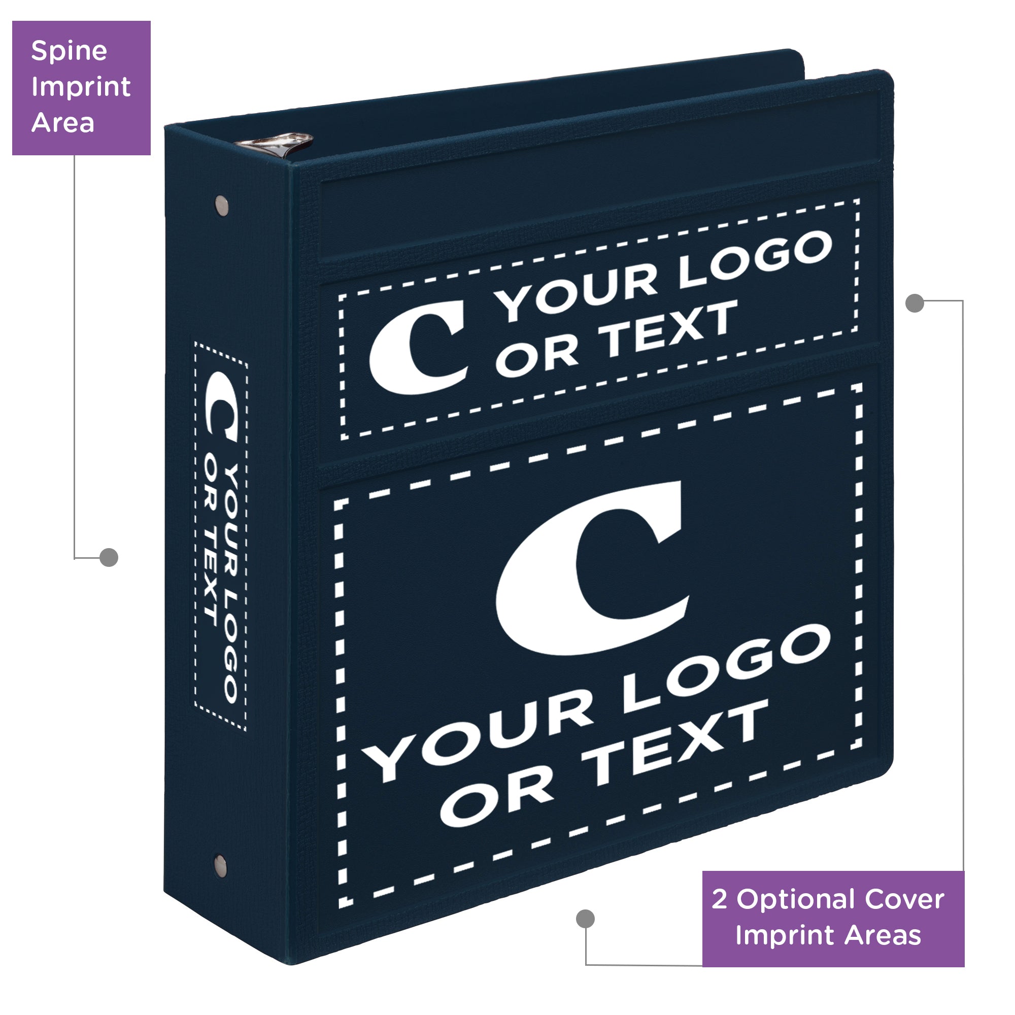 Custom 3-Inch Binder with Logo – Heavy Duty Side-Opening