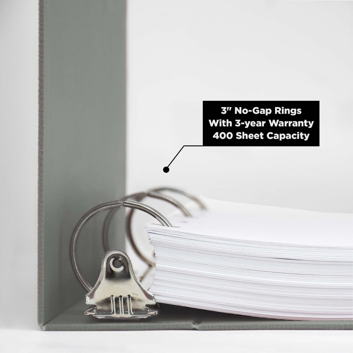 3-Inch Heavy Duty 3-Ring Binder for Medical Charting - Top Opening