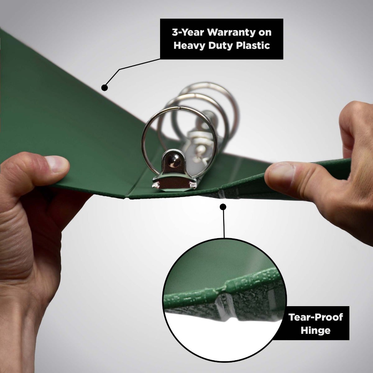 3-Inch Heavy Duty 3-Ring Binder for Medical Charting - Top Opening