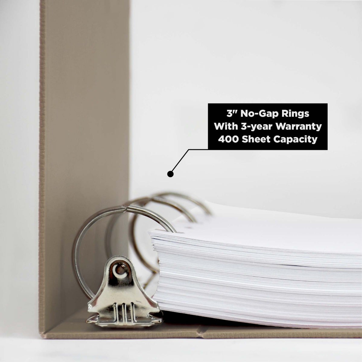 3-Inch Heavy Duty 3-Ring Binder for Medical Charting - Top Opening