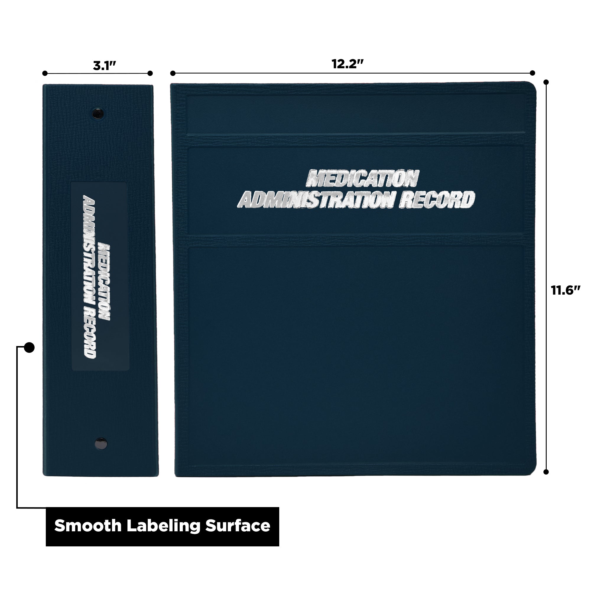 Heavy Duty Medical Administration Record (MAR) 3-Ring Binder – Side Opening