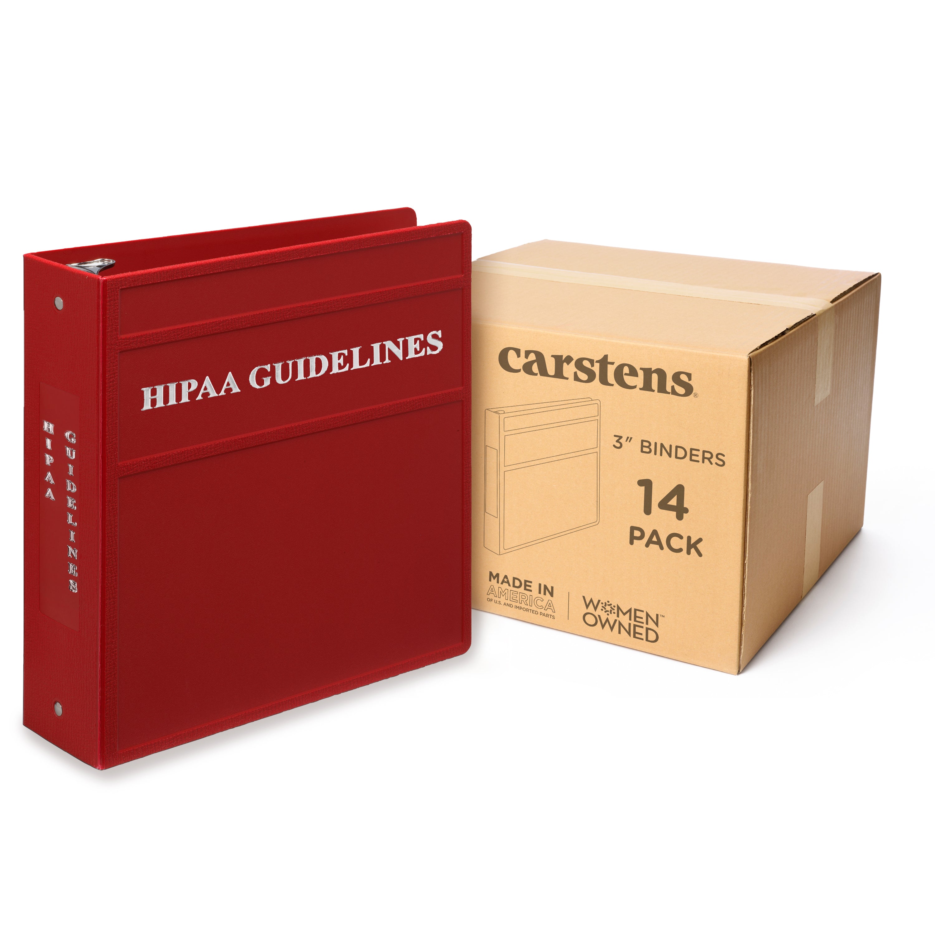 3-Inch Heavy Duty 3-Ring Binder for HIPAA Guidelines – Side Opening
