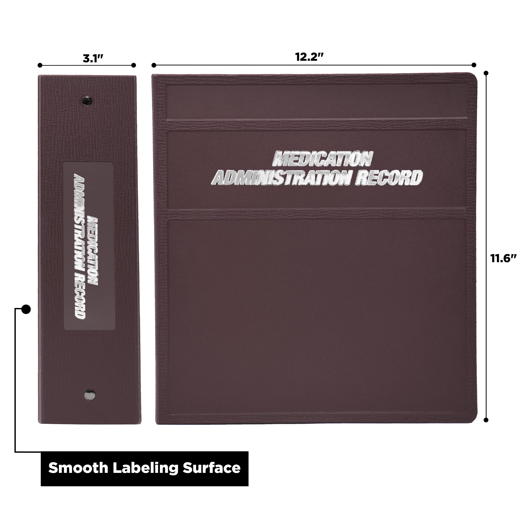 Heavy Duty Medical Administration Record (MAR) 3-Ring Binder – Side Opening