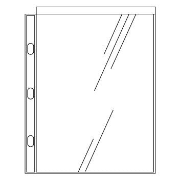 Heavy Duty Clear Vinyl Photo Sheet Protectors for Side Opening Ring Binders