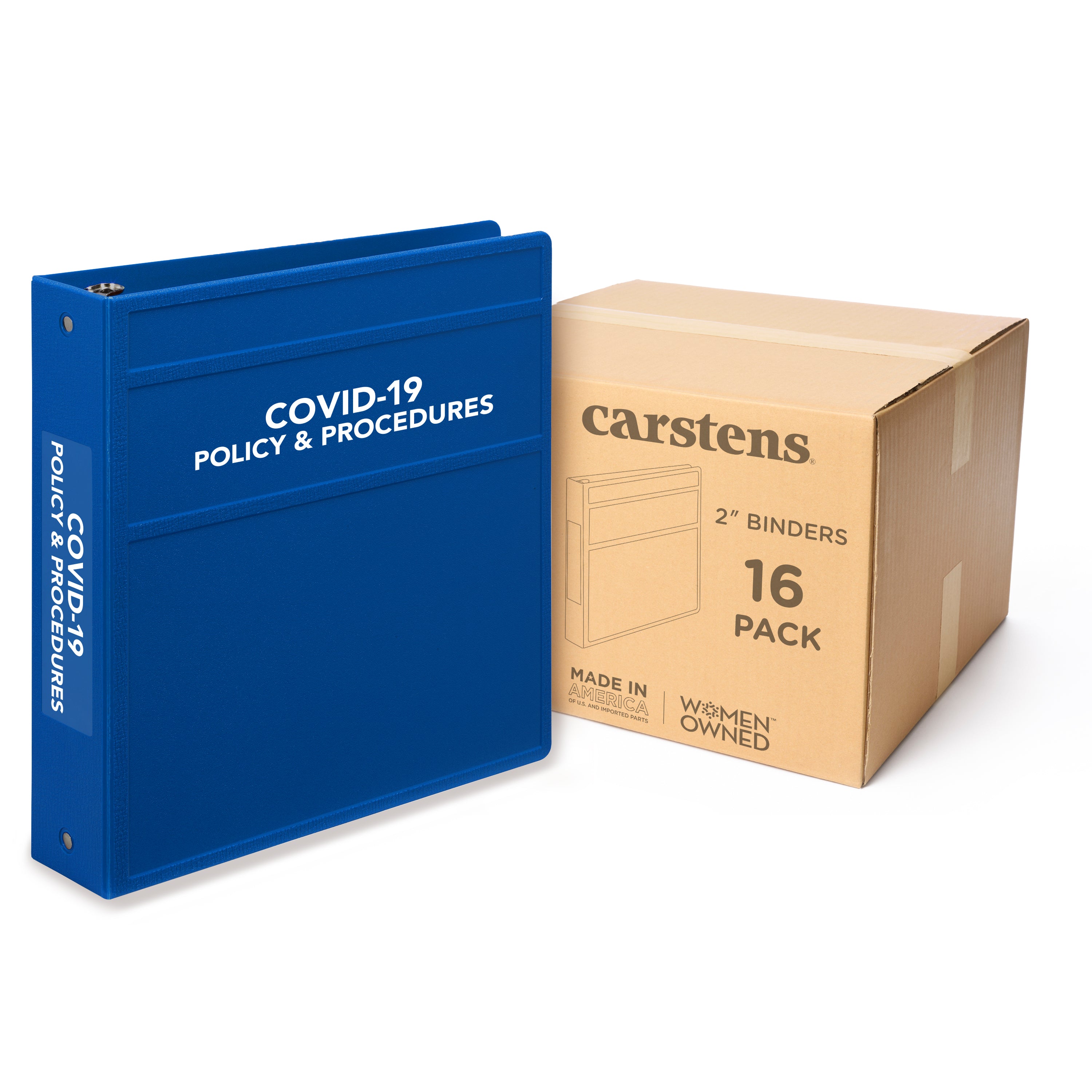 Heavy Duty 3-Ring Binder for COVID-19 Policies and Procedures – Side Opening
